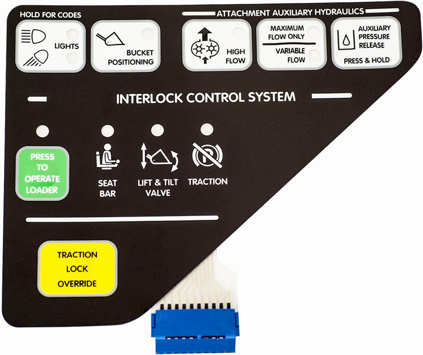 Bobcat skid steer loader left instrument panel 6675982 is used to repair the instrument button failure, using model S130 S50 S160 S220 S250 S300 S330