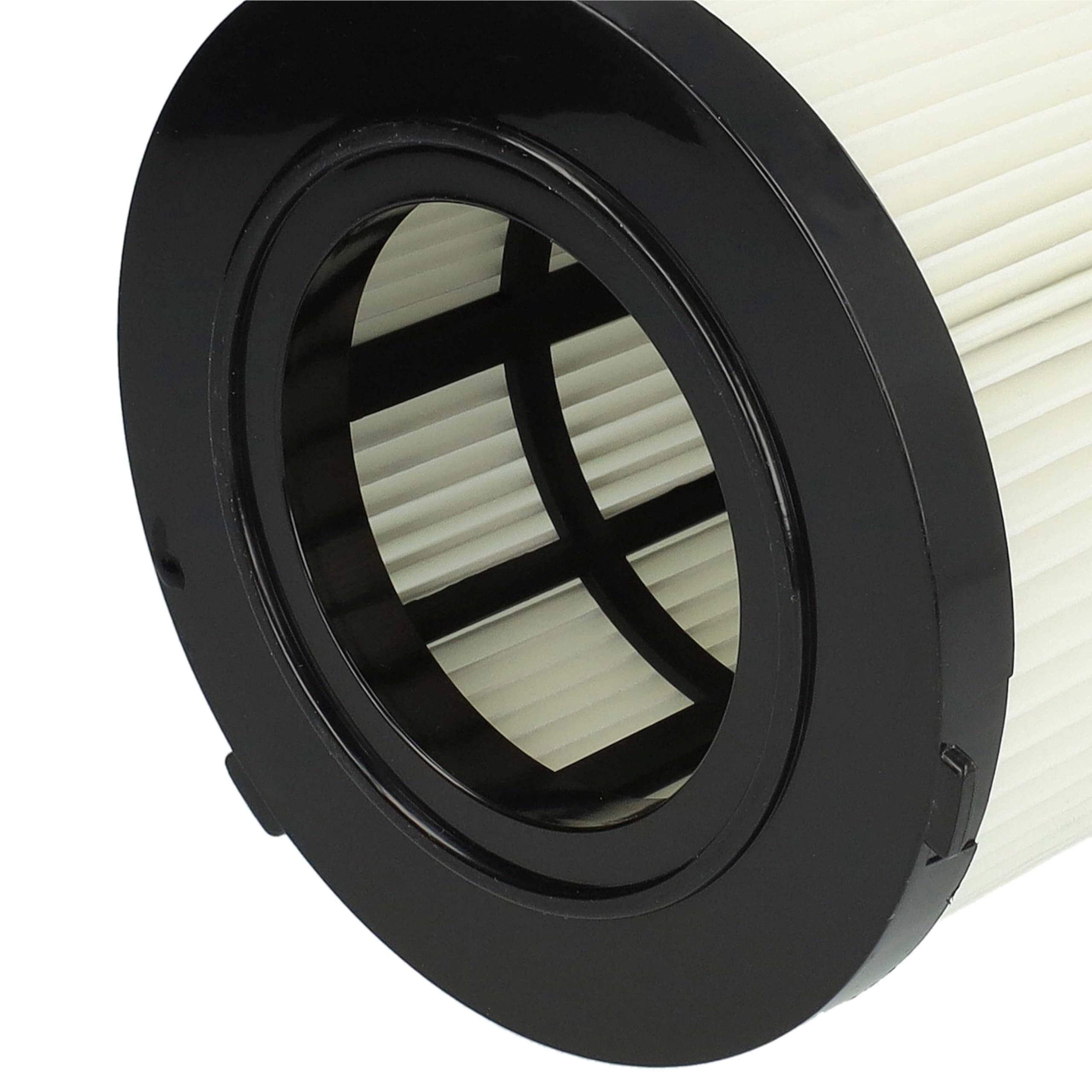 vhbw 2x filtre plissé compatible avec Dewalt DCV581h, DCV584l, DCV580h, DCV582, DCV580, DCV581 aspirateur - noir/blanc