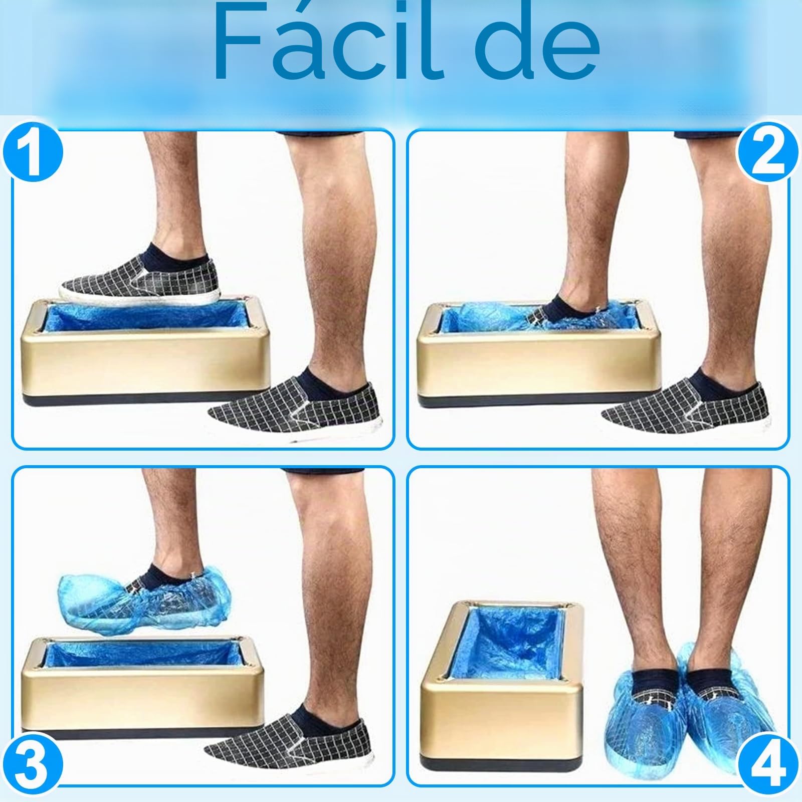 Máquina Sutomática for Cubrir Zapatos, Máquina Automática de Cubierta de Calzado con 200 Cubiertas de Plástico Desechables, para Zapatos de Oficina, Fábrica, Hogar