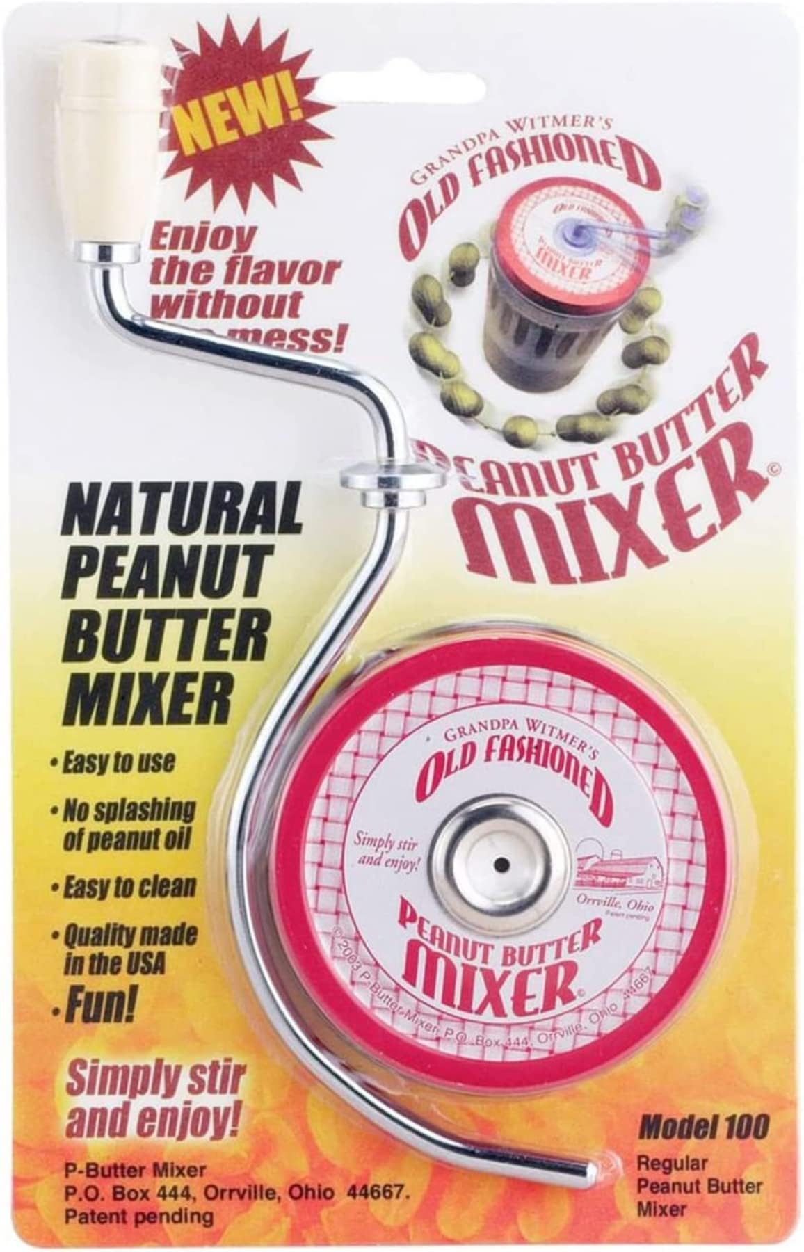 Witmer Company 3214 Grandpa Nut Natural Peanut Butter Mixer, White