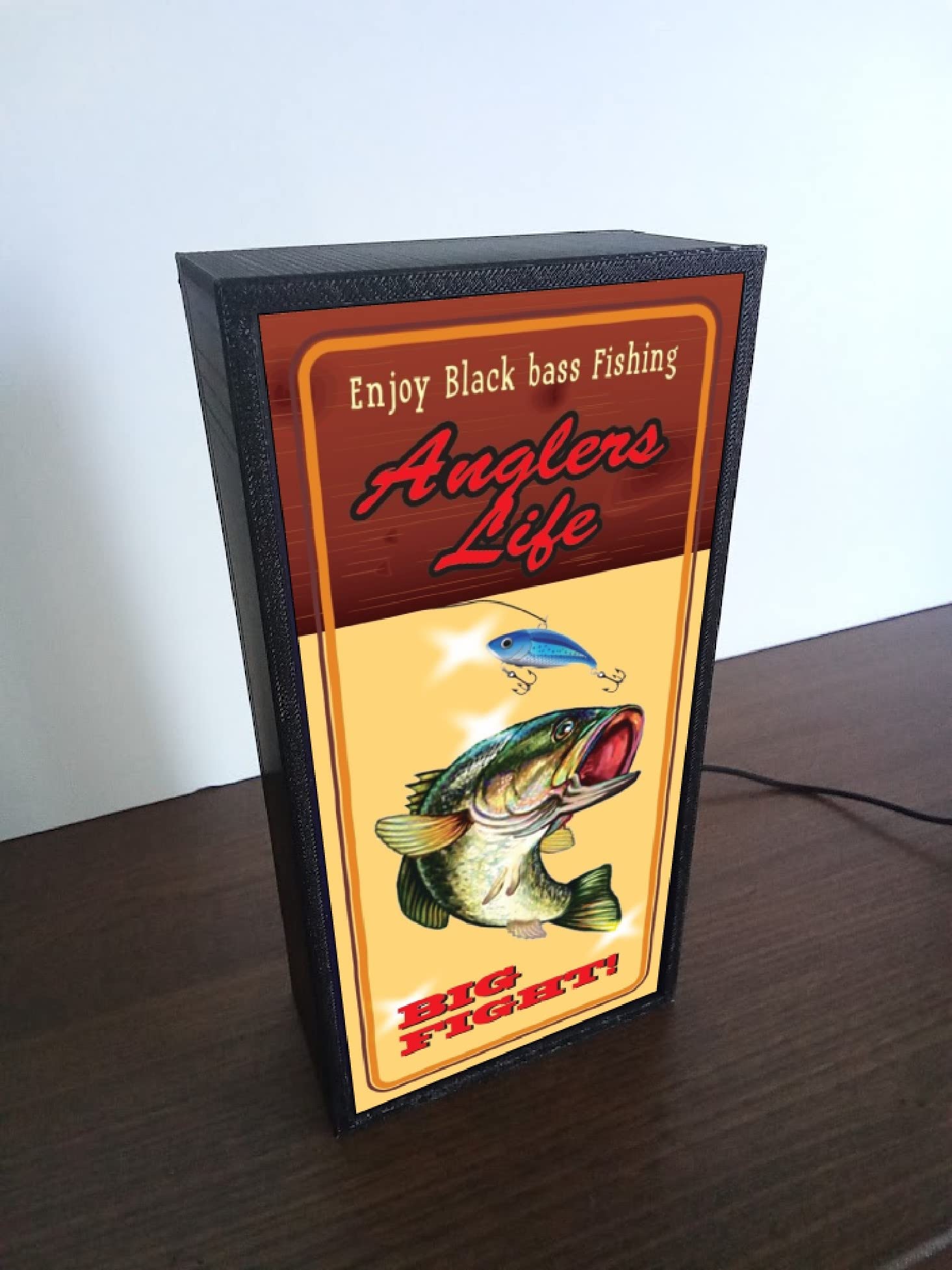 BASSER バスフィッシング 釣り 看板 置物 アメリカン雑貨 ライトBOX BASSER バスフィッシング 釣り 看板 置物 アメリカン雑貨 ライトBOX