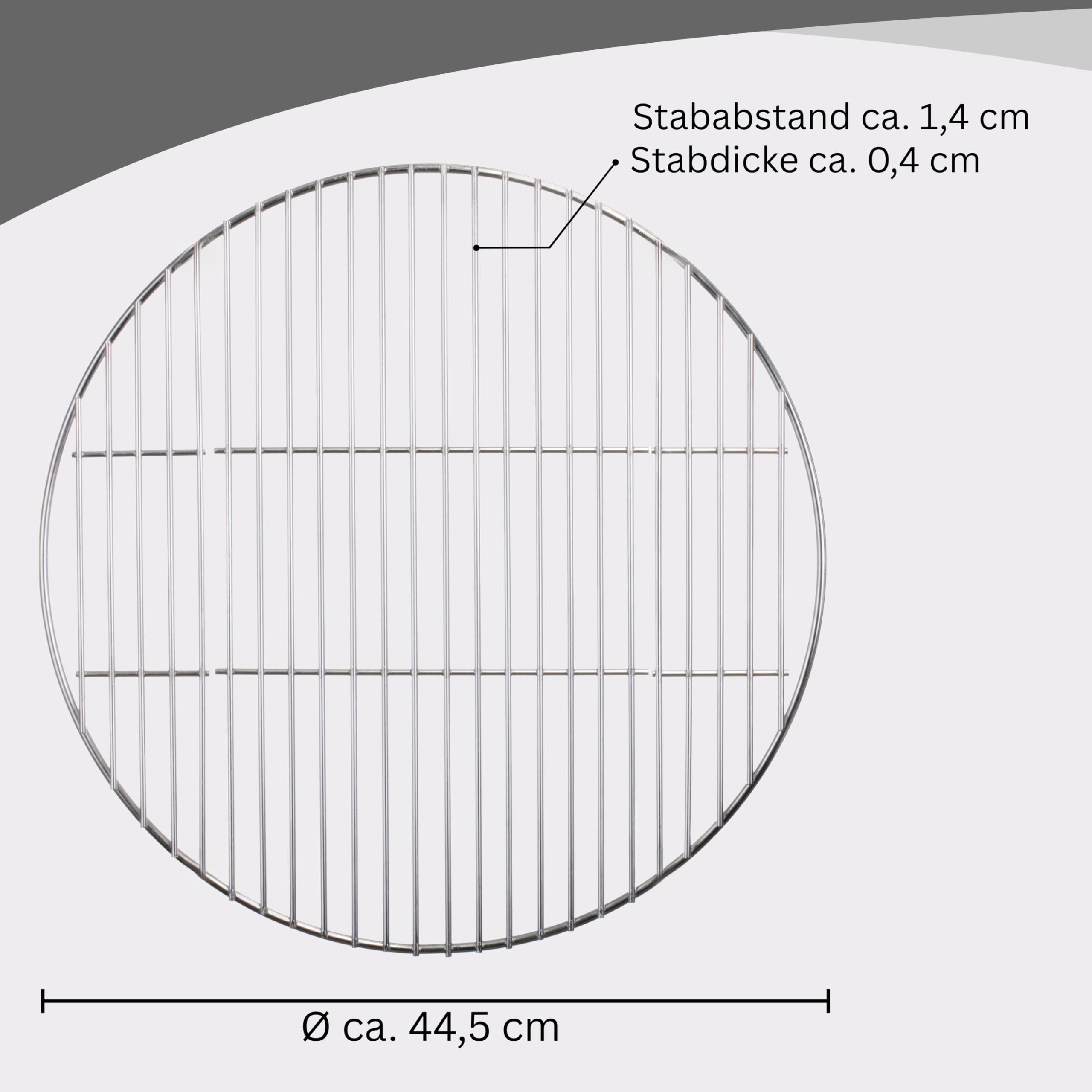 Griglia per Barbecue Acciaio Inox Rotonda Ø 44,5 cm AISI 430 Weber