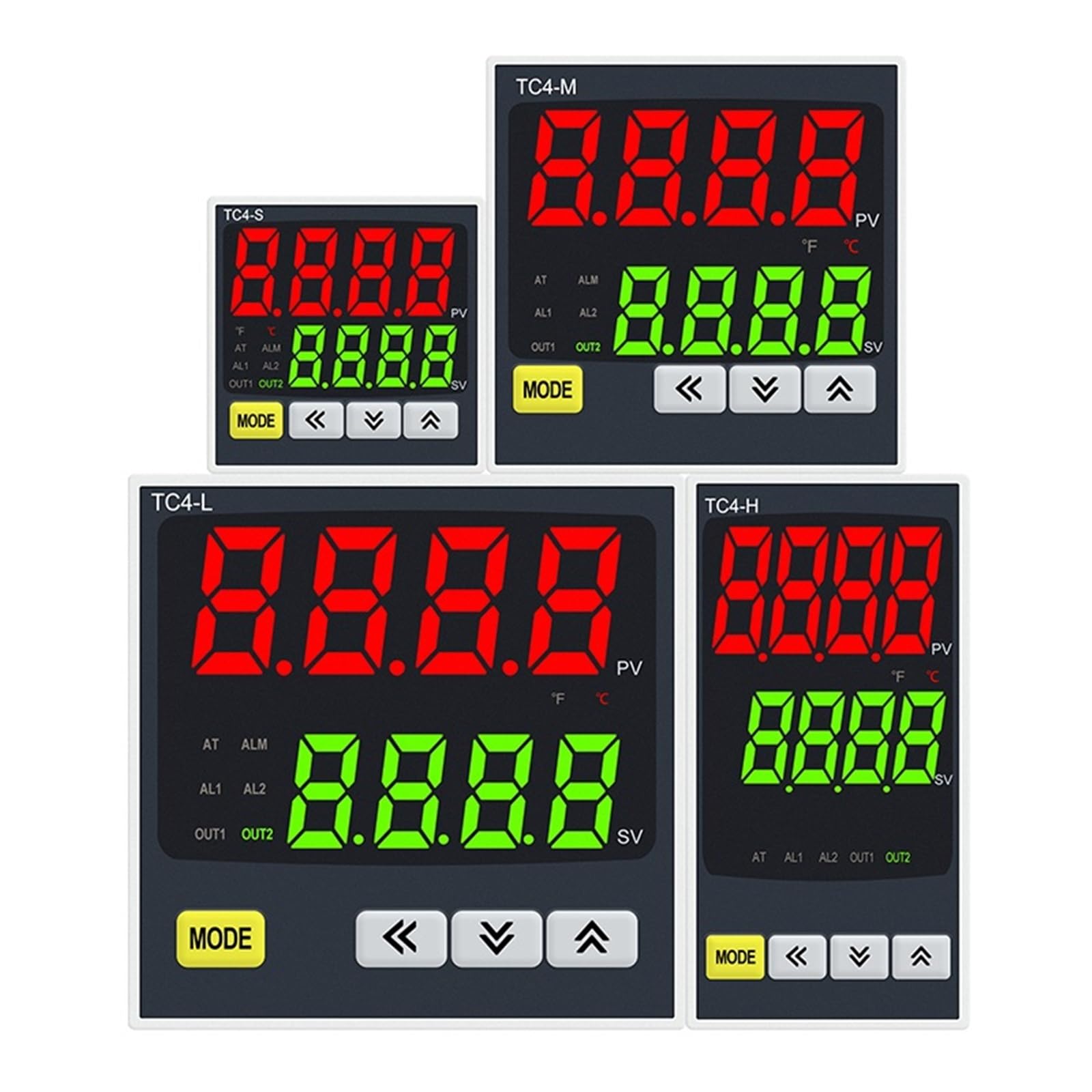 Termostato digitale regolatore di temperatura SSR relè doppia uscita ingresso universale TC4S TC4H TC4L TC4M termoregolatore PID 1300℃(TC4-S 48x48mm)