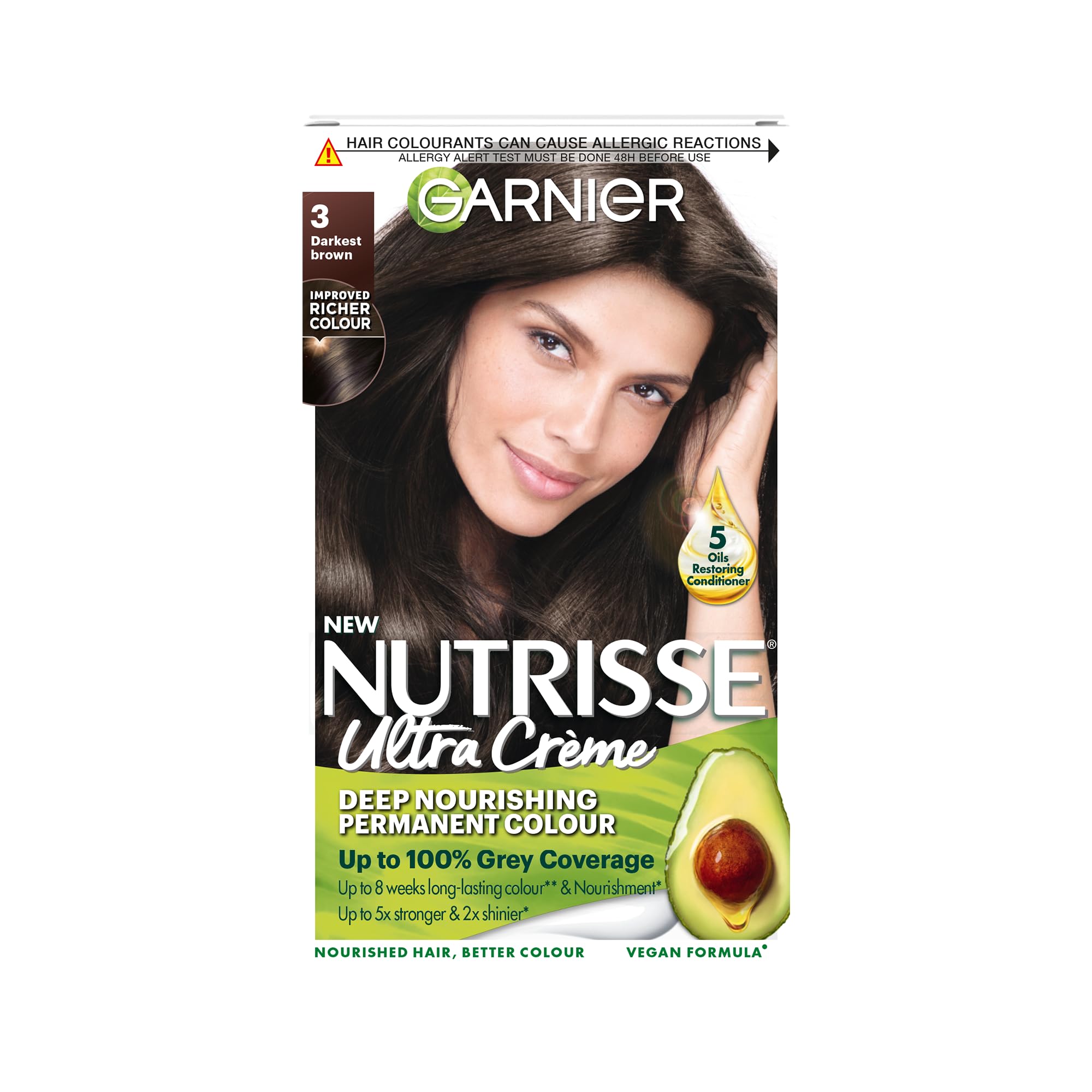 Garnier Nutrisse Creme permanentna boja za kosu, Tamnosmeđa br.3
