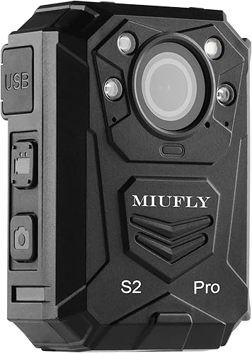 MIUFLY Cámara de control de voz S2 PRO 2K, cámara portátil con visión nocturna, GPS, memoria integrada de 128G