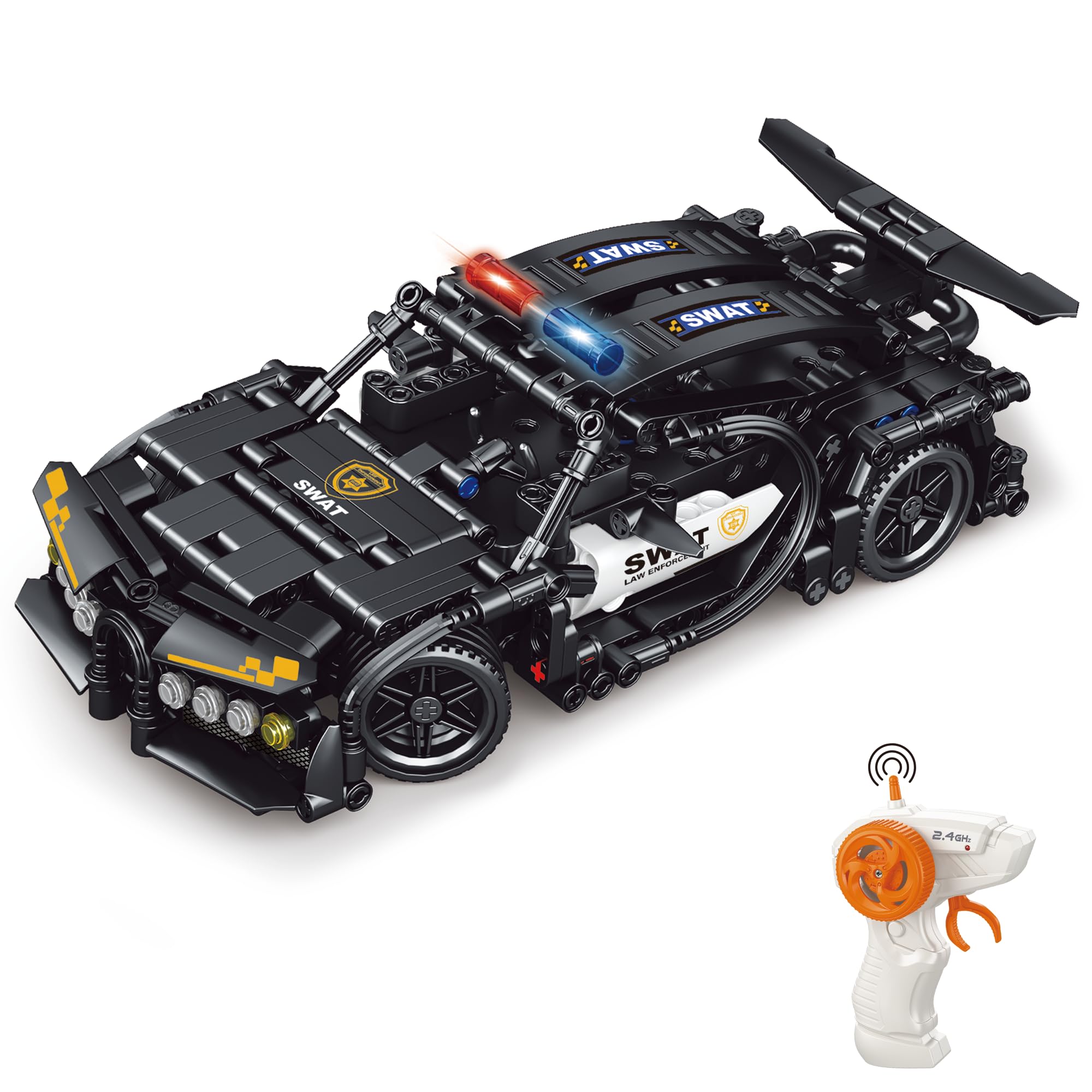 belodoro Block RC Car with LED Light, 1:16 Super Car, Cool Table Decoration, Toy for Children Over 6 Years Old (70022D)
