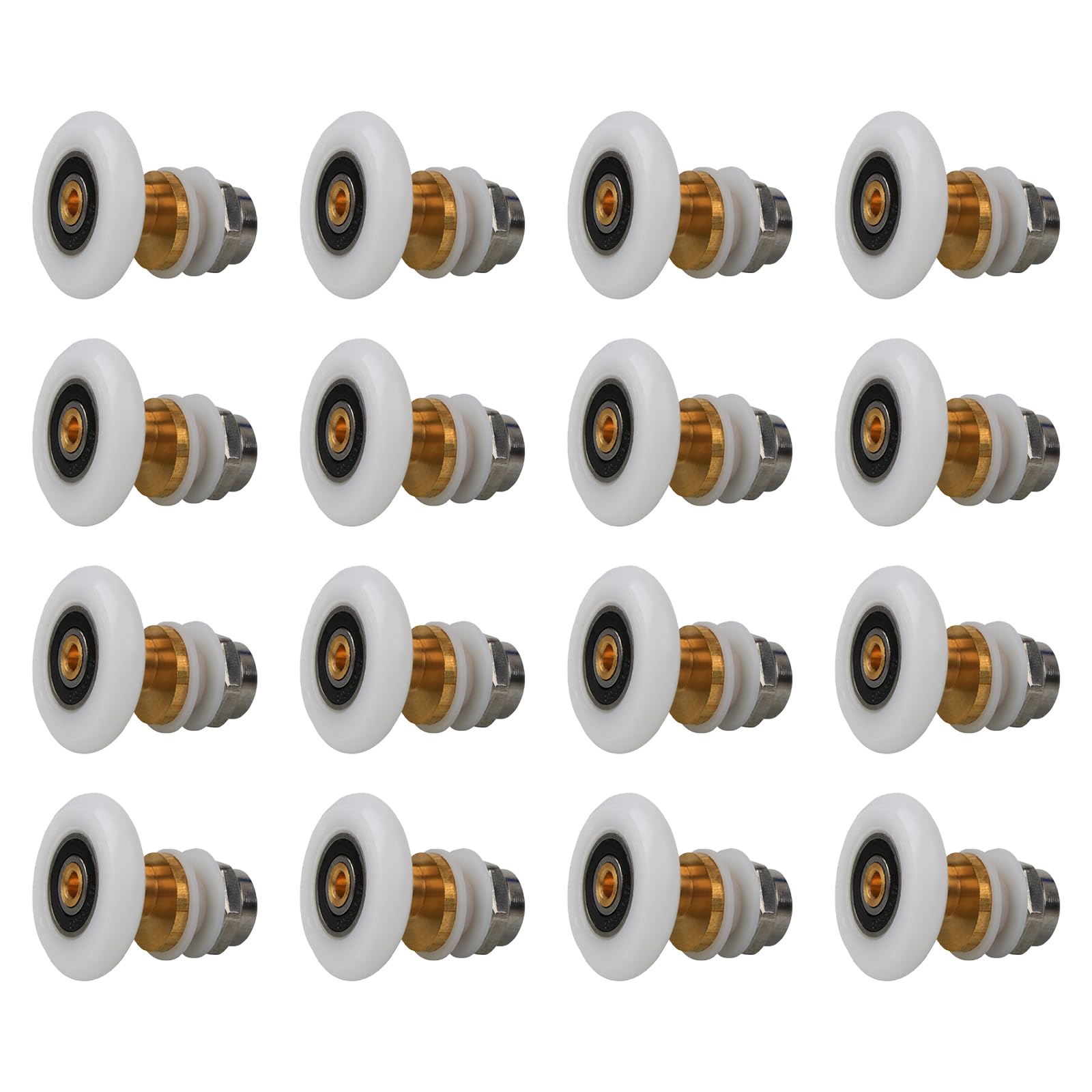 Smooth Glidings 16pcs Shower Cabin Glass Door Rollers Shower Enclosures Glass Door Sliders for Home Bathroom Upgrades Rollers
