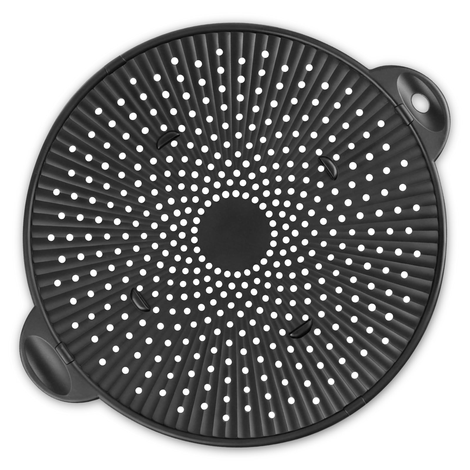 Frying Pan Splatter Guard, Silicone Splatter Screen for Frying Pan, Multipurpose Grease Splatter Guard - Effectively Prevent Most Hot Oil Spills - Fits up to 28.5 CM Cookware（Black） — image 1