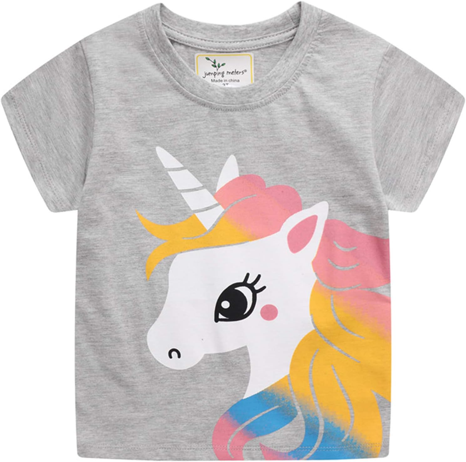 Baby Girls Unicorn T-Shirt Tank Top Flutter/Short Sleeve Cotton Tops Kids Toddler Tee Shirts Clothes Age 1-7 Years