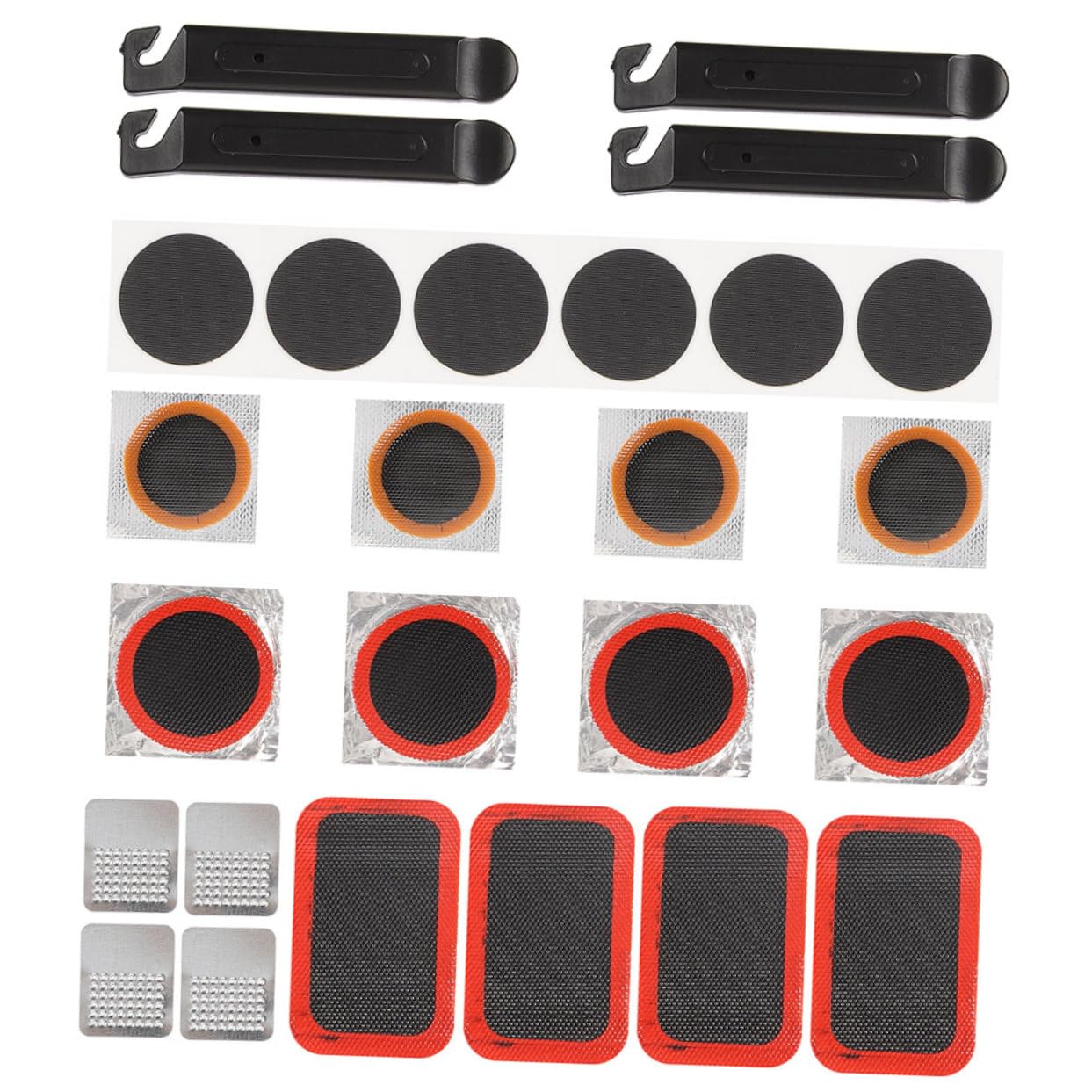 GAROZATION Bicycle Tire Repair Kit 52pcs Tire Lever Patch Kit for Bike Tube Self-Adhesive Patches for Mountain Road Bikes