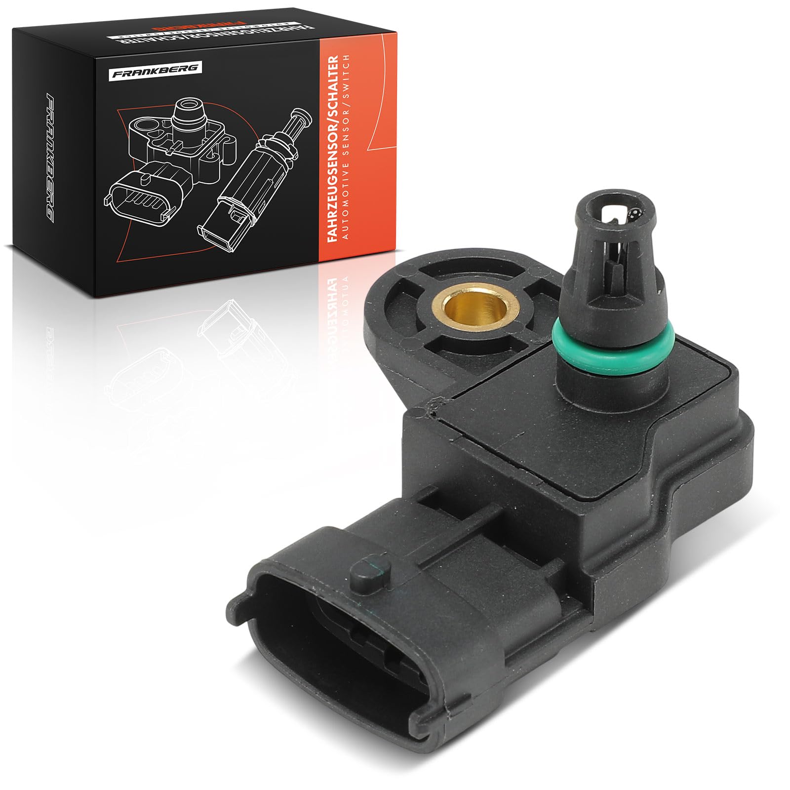 Frankberg Sensore pressione differenziale Pressione gas di scarico 4-Poli Compatibile con Corsa D S07 500 312 Freemont 345 Corsa E X15 159 939 Replace# 93171176