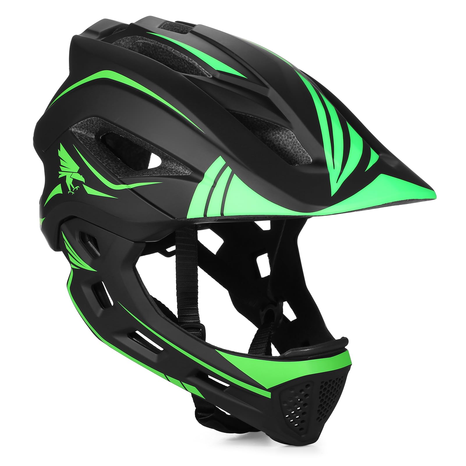 Kavolet Casco de Bicicleta para niños, Casco Integral para niños, Casco Integral con Protector de Barbilla extraíble, Casco para Descenso para Ciclismo, monopatín, Patinaje sobre Ruedas, Scooter
