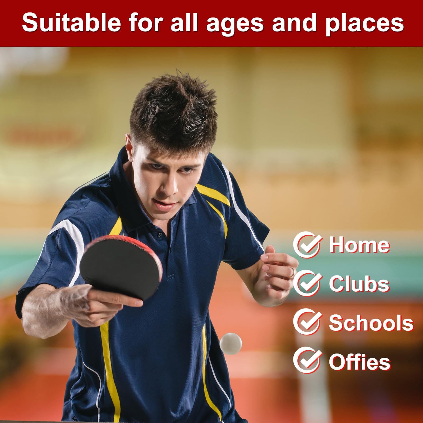 Set de Ping Pong, 2 Raquetas, 4 Pelotas, Red Plegable, Bolsa de Transporte