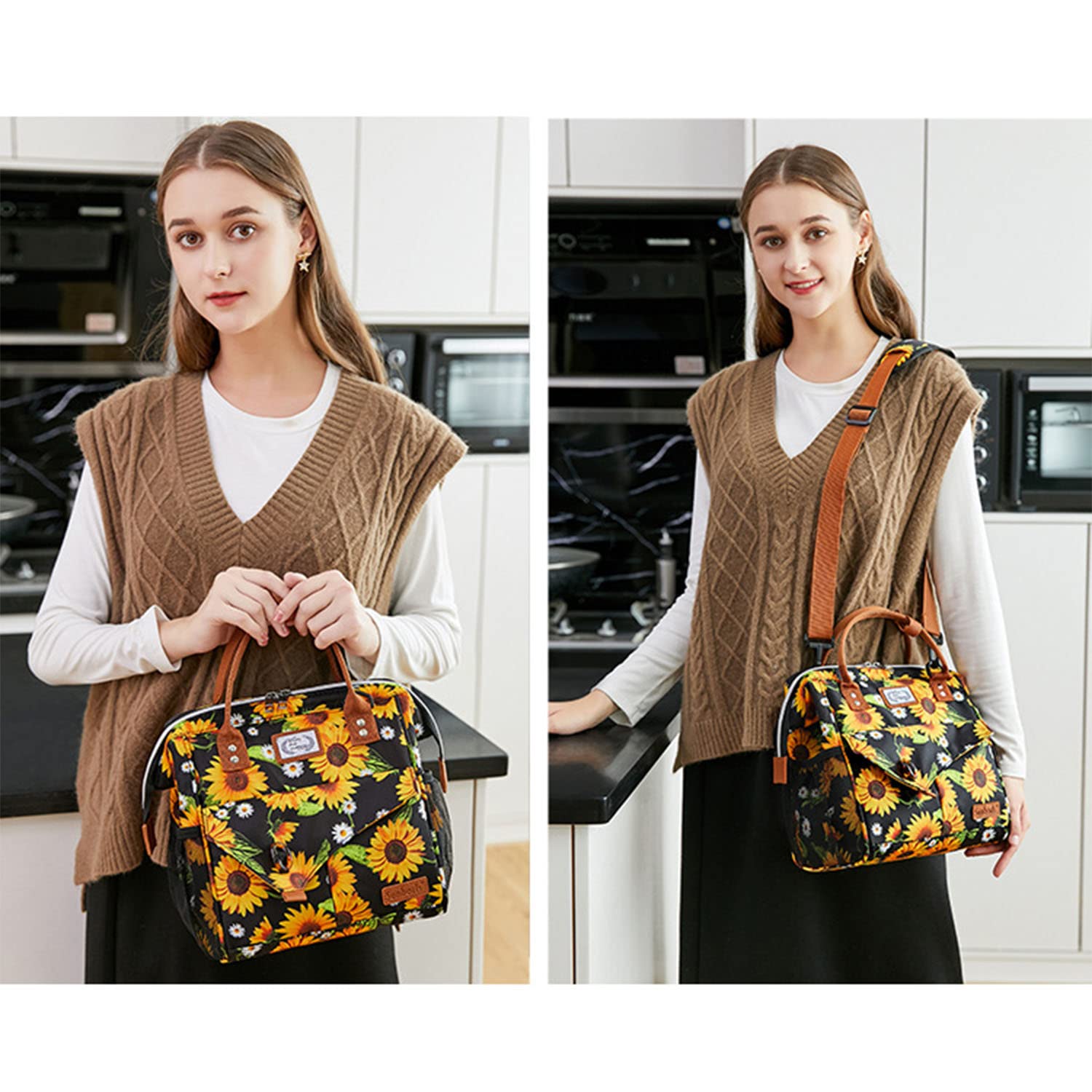 Bolsa Térmica para el Almuerzo Reutilizable a Prueba de Fugas Térmica, para Mujeres Hombres Adultos Trabajo de Oficina Picnic Camping Escuela Viaje de un Día