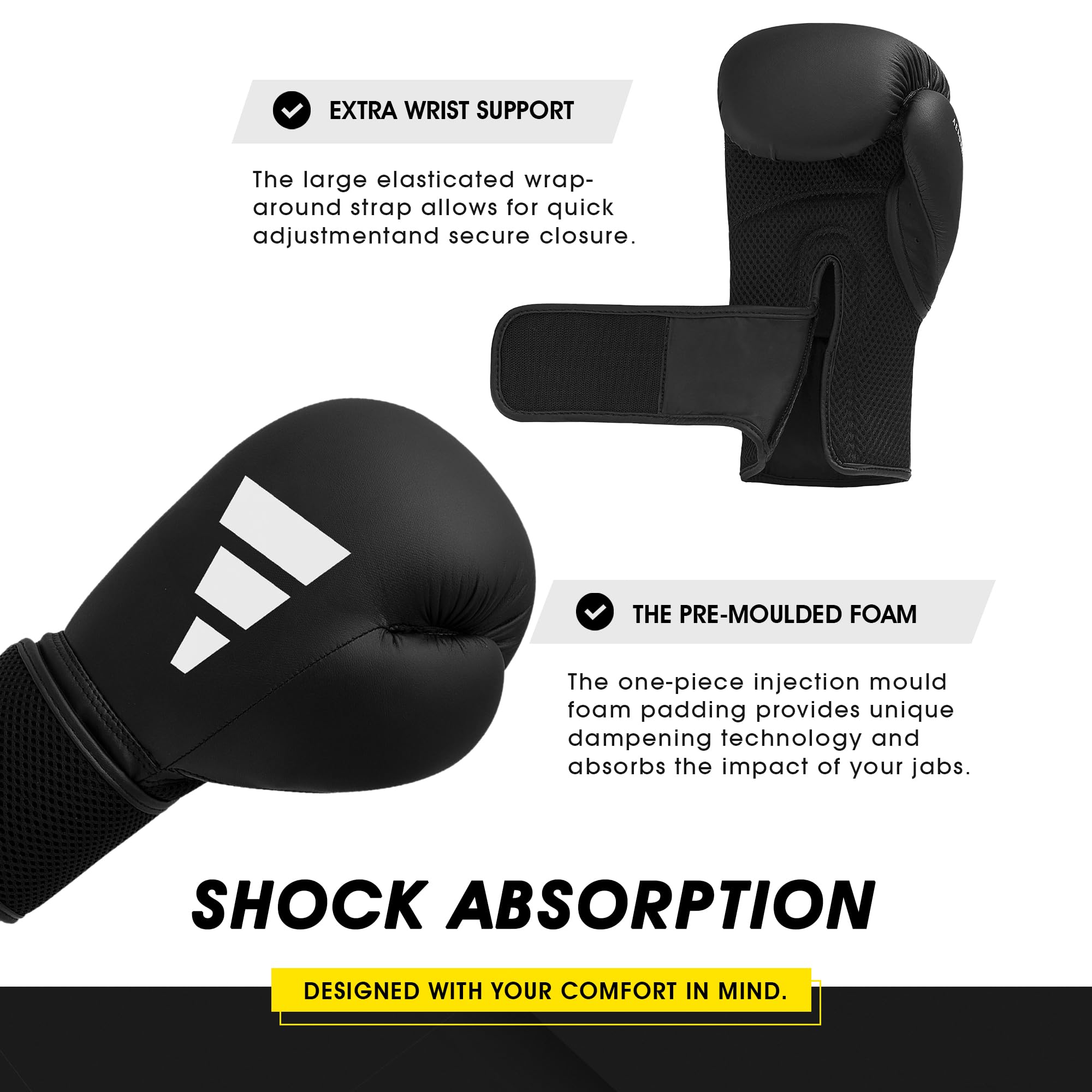 adidas Gants de Boxe Hybrid 25 - Modèle d'entrée de Gamme
