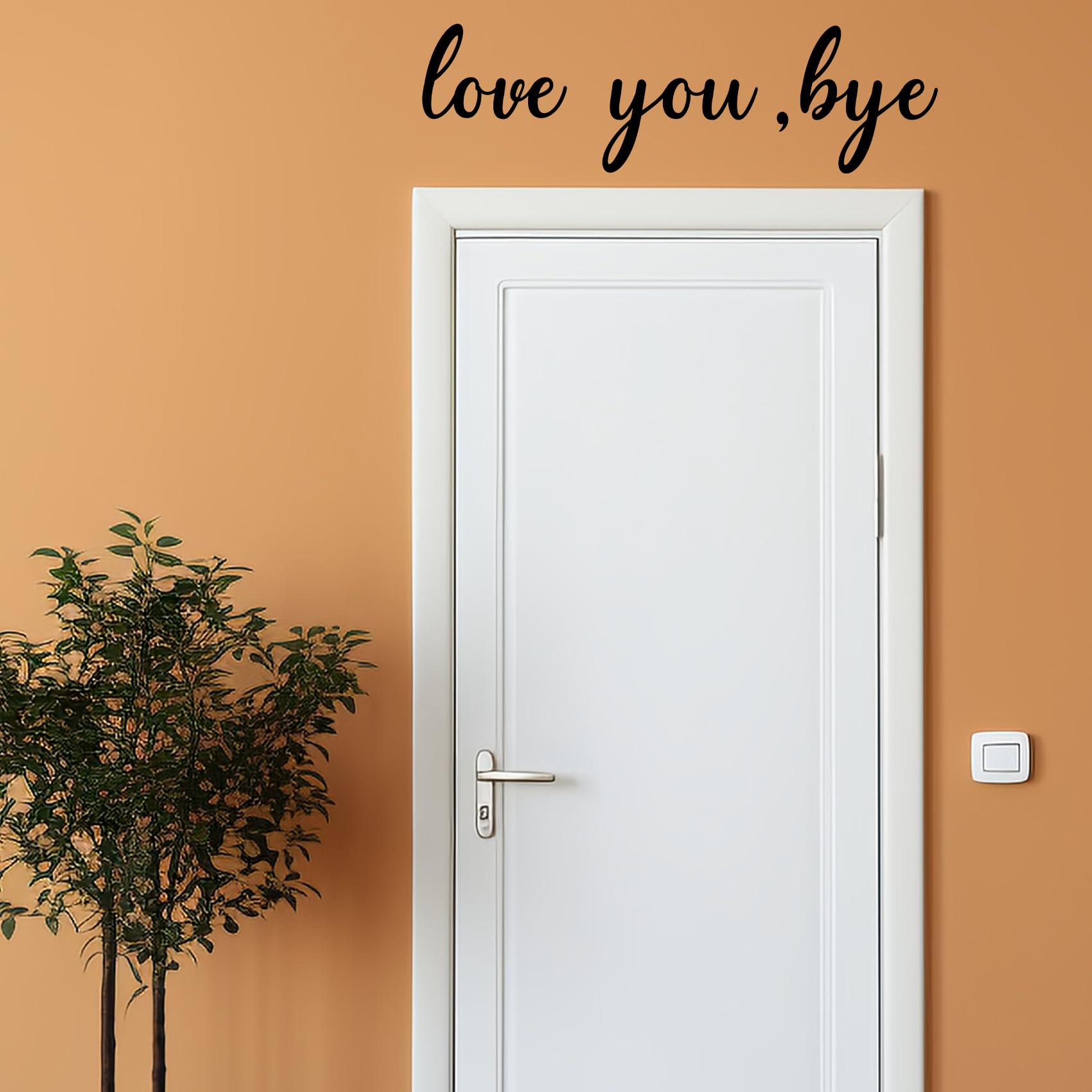 Love You Bye Wall Decals Stickers, Inspirational Love Quote Vinyl Wall Decals for Bedroom Hallway Unique Above Door Decoration - Image 2
