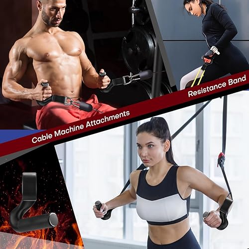 Miniatura 6 de Asas de agarre neutro, asas multiusos resistentes para dominadas y peso muerto, asas ergonómicas de entrenamiento y accesorios para máquina de