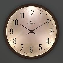 Lafocuse 12 Inch Glow in the Dark Wall Clock Lighted Battery Operated Brown
