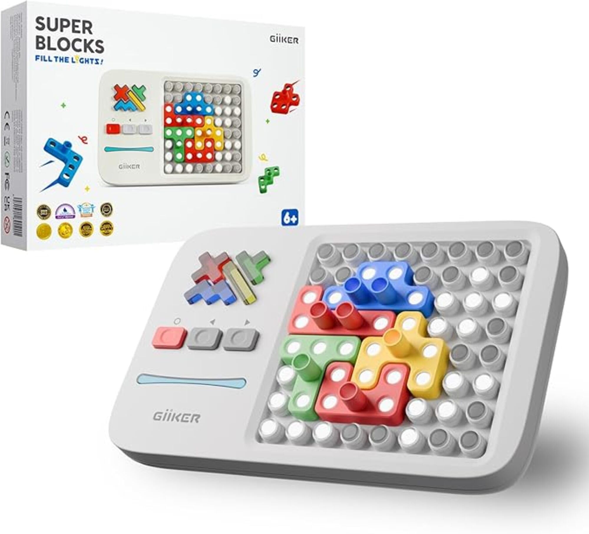 GiiKER Super Blocks, Over 1000 Leveling Challenges, Patience Games, Skill Games, Logic Games for Kids from 6 Years, Portable Travel Games, Birthday Gift