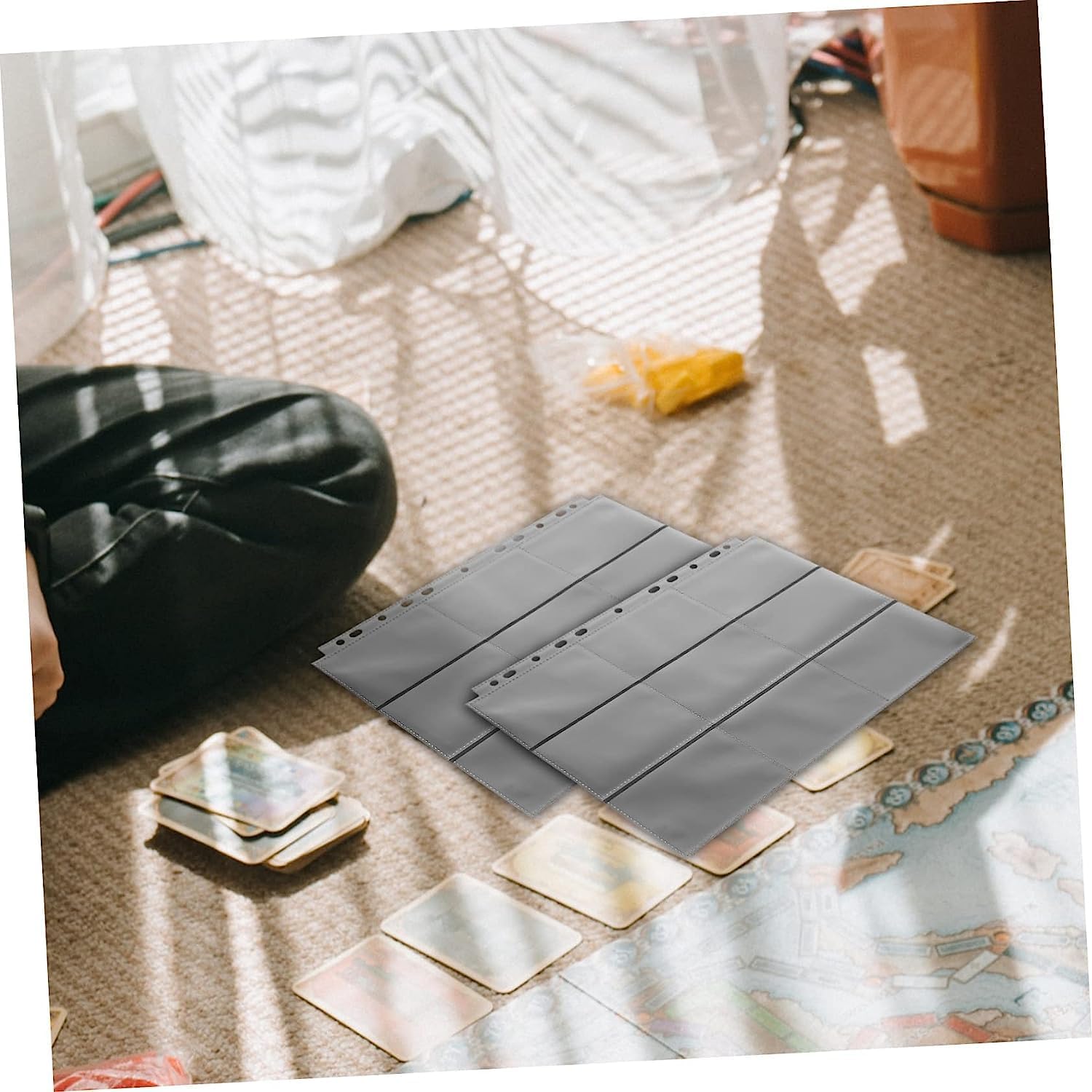 100 枚 カード スリーブ 写真 カード 写真集 写真 バインダー ベースボール ページ ゲーム カード ページ アルバム ページ