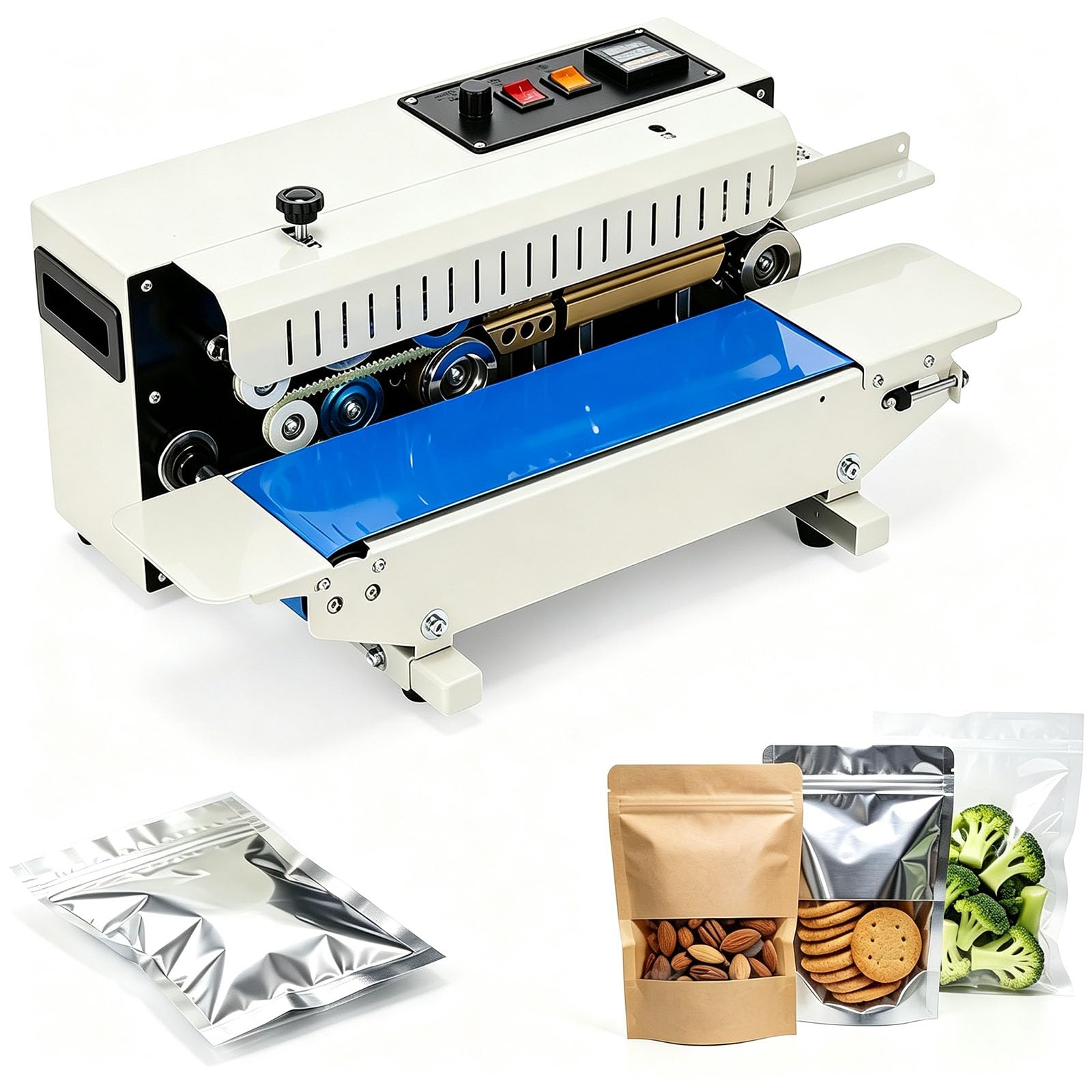 Scelleuse thermique commerciale, machine scellement sacs horizontale