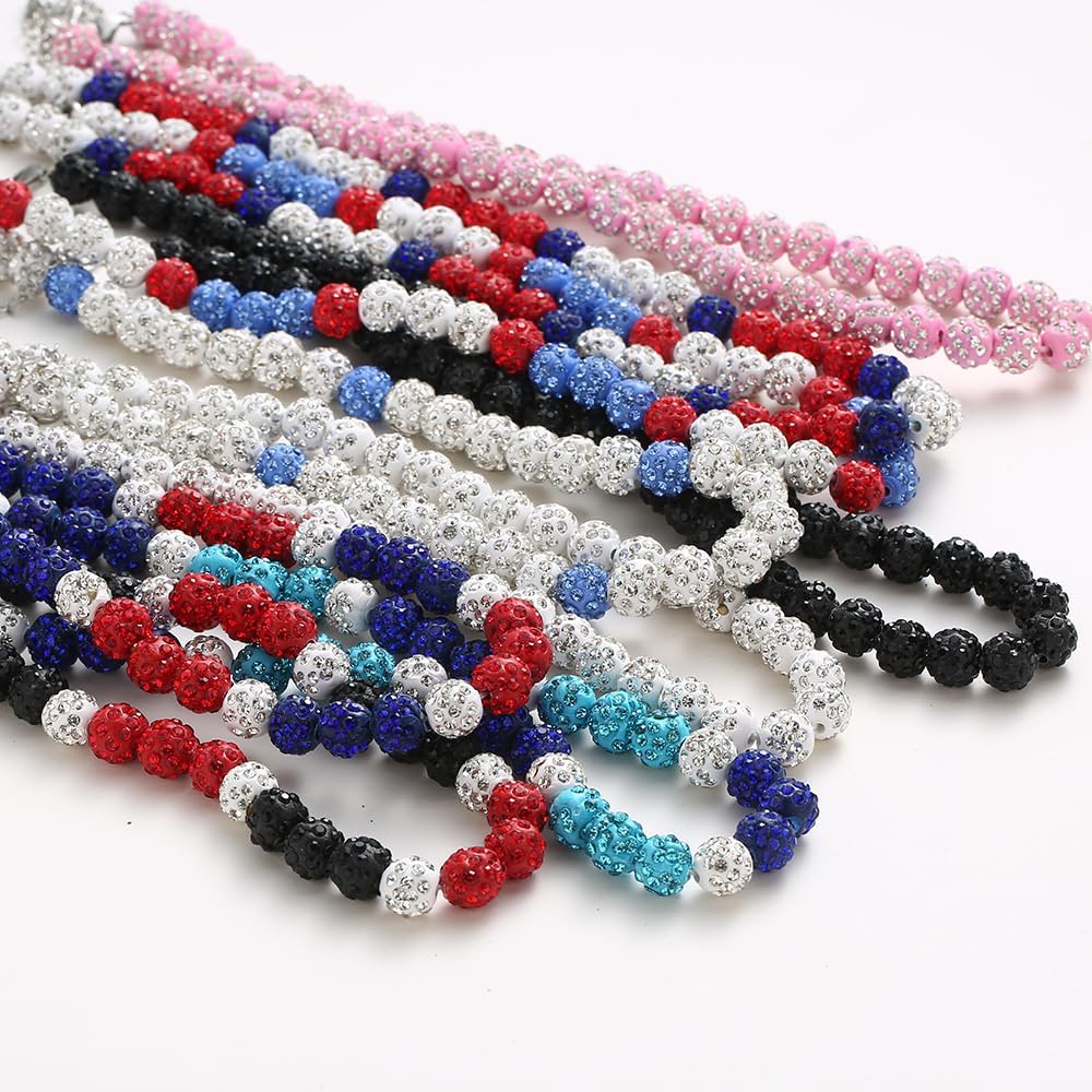 Baseball Necklace - Glitter Bling Clay Beaded Ice Collection Necklace for Men Boys Cool Gifts for Baseball Players Lovers - Image 6