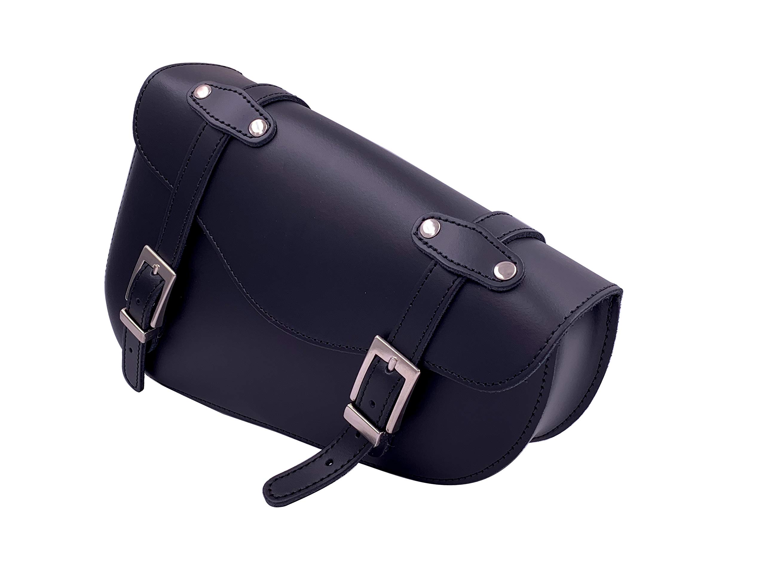 IGUANA CUSTOM - Borsa a forcellone in pelle - Specificamente per il lato destro della Harley Davidson Sportster - Fatto a mano in Spagna in vera pelle