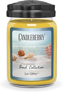 Candleberry Candles | Sun Glitter Candle | Large Jar, 26oz | Highly Scented, Long Lasting & Made in The USA