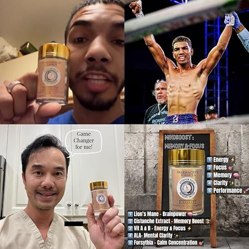 Miniatura 3 de Suplemento para cerebro y enfoque formulado por farmacéuticos - Extracto de hongo de león, extracto de cistanche, complejo de vitamina B, vitamina