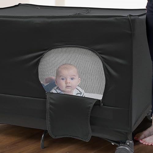 Miniatura 6 de Brolex - Cubierta de mini cuna para cunas de viaje portátiles corrales tienda de red elástica y transpirable y sombra para siestas en interiores o