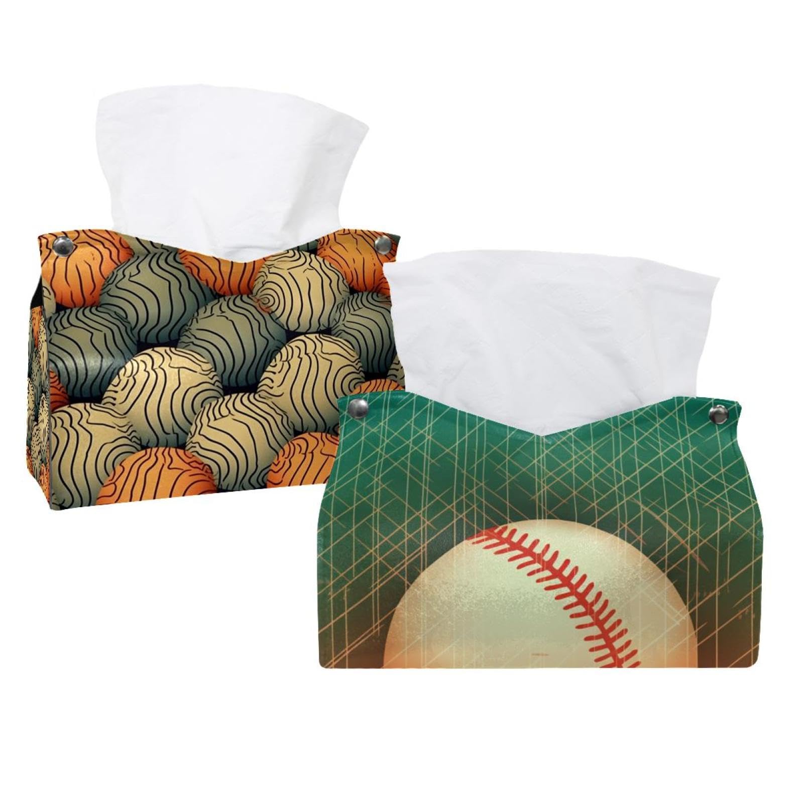 Boîte à mouchoirs baseball support décoratif moderne et élégant