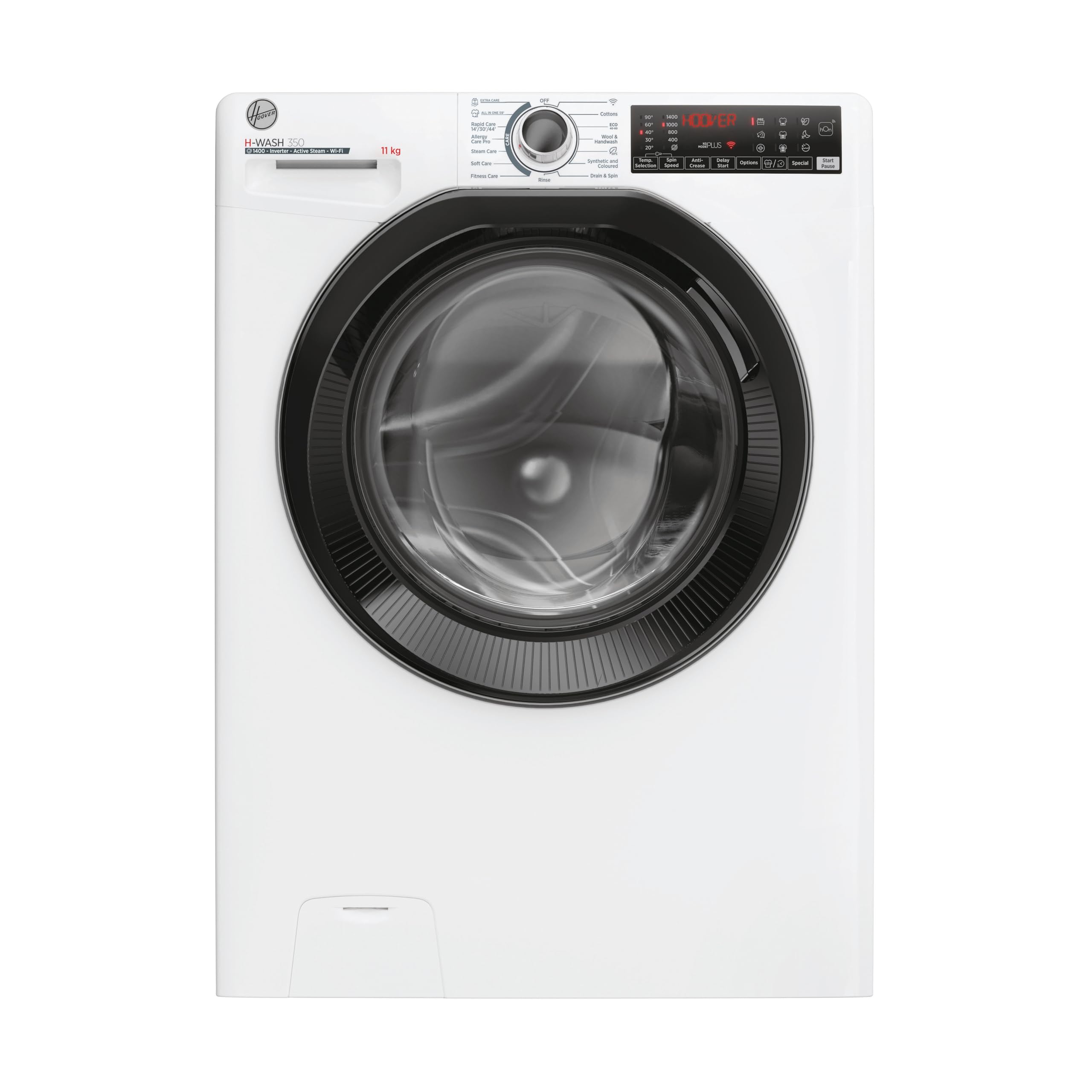 Hoover H-WASH 350 10kg Freestanding Washing Machine, 1400 RPM, A Rated, ECO-Power Inverter Motor, hOn App, 60 Programmes, Eco Doser, Power Care System, White, 60x58x85 cm - H3WPS4106TMB6-80 — view 11