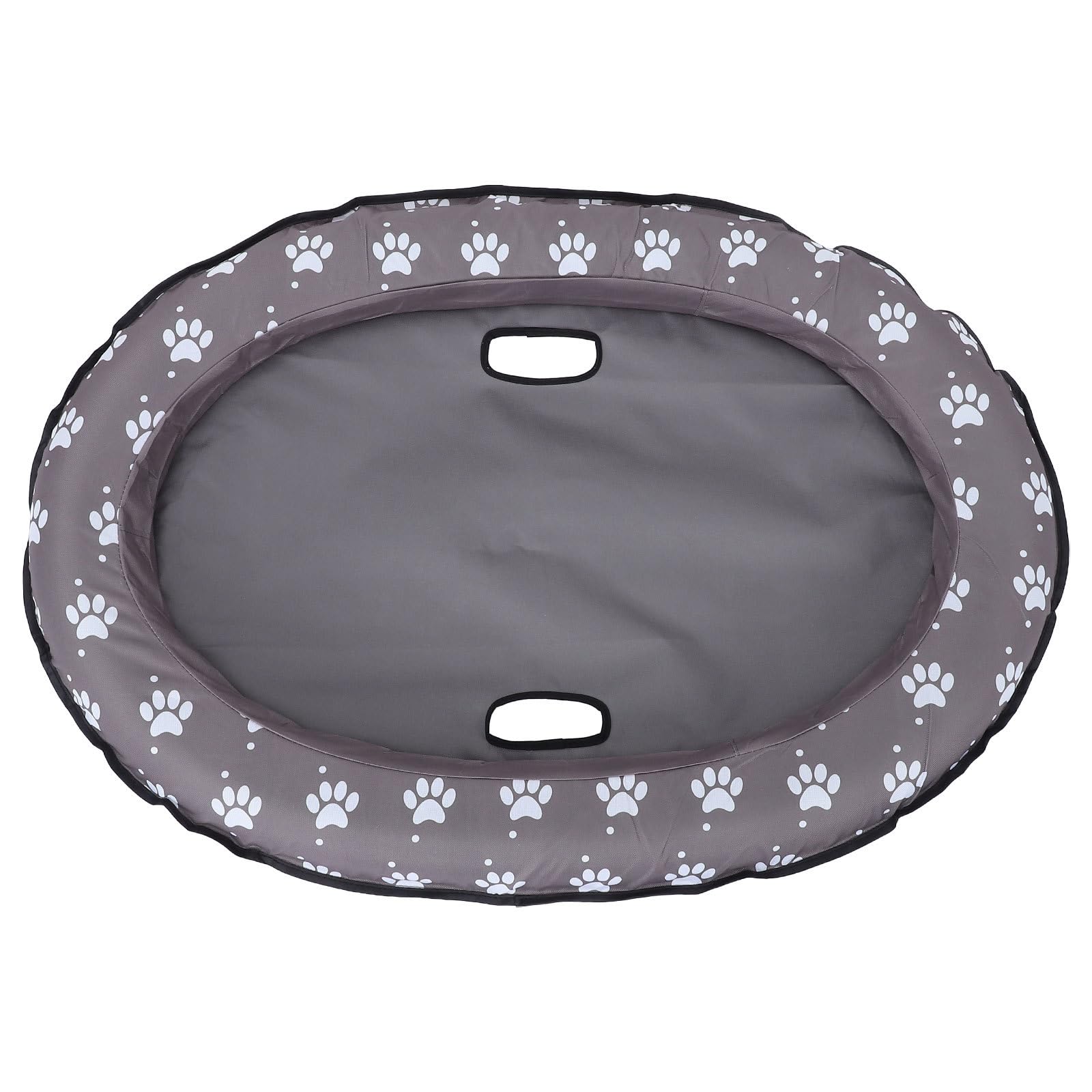Kleine aufblasbare Hunde-Pool-Schwimmhilfe - 96 x 65 cm (37,8 x 25,6 Zoll) - Stabile Unterstützung, Sommerspielzeug für Hunde, geeignet für Pool, See, Camping und Strand (Grau)