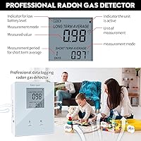 Vista 3 de Home Radon Detector, Portable Radon Meter, Elifecity Long and Short Term Home Radon Monitor, Battery-Powered, Easy-to-Use