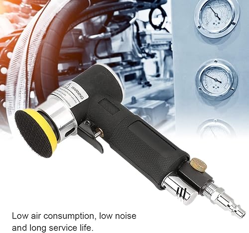 Miniatura 2 de Mini lijadora de ángulo de aire de 90 grados Máquina pulidora neumática con almohadilla de lijado de 2 pulgadas y 3 pulgadas, enchufe de aire, trozo