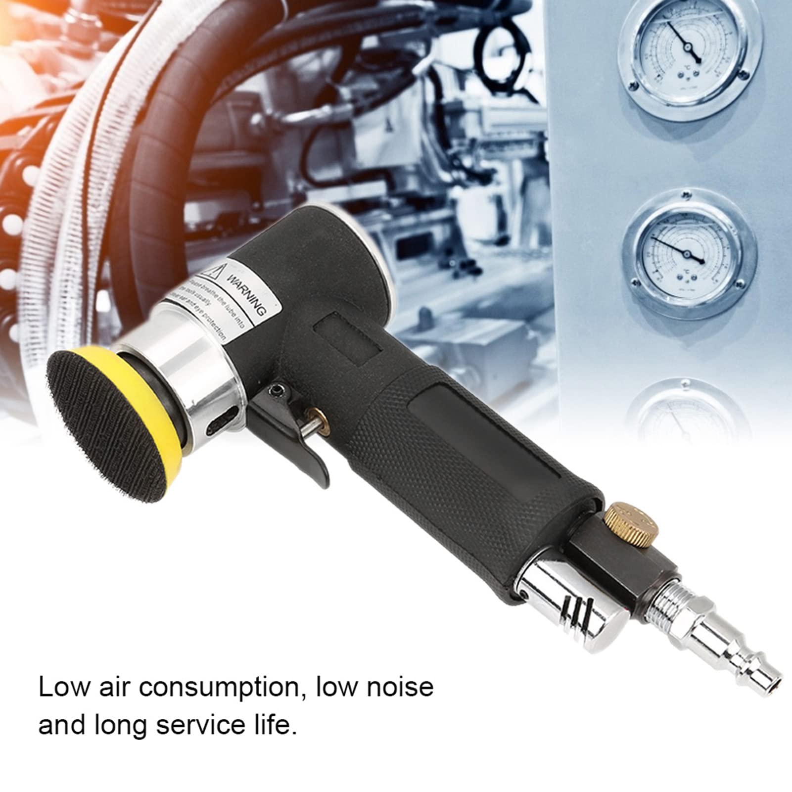 CFTGIW 2 3in Mini Air Angle Sander 90 Pneumatic Orbital Sander Air Mini Excessive Exceptional Cloth Light Weight and Comfy Ergonomic Design to Pakage List:you Will,