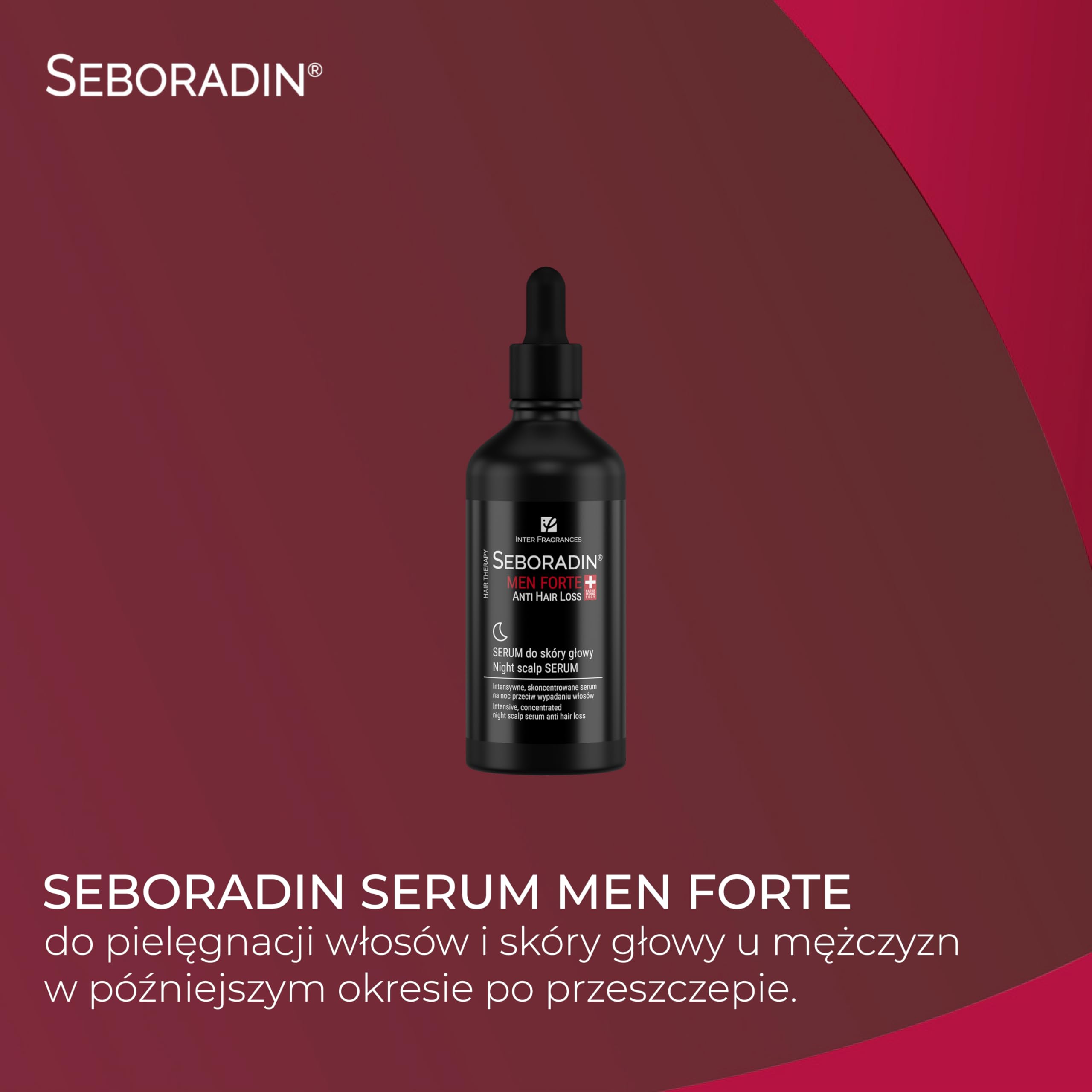 SEBORADIN Maria Black Set PRO dla Mężczyzn – Ampułki – Derma roller – Nocne Serum przeciw Wypadaniu Włosów – Szampon x2 – Krem do Twarzy – Żel pod Prysznic 2w1 – Pro Care Complex