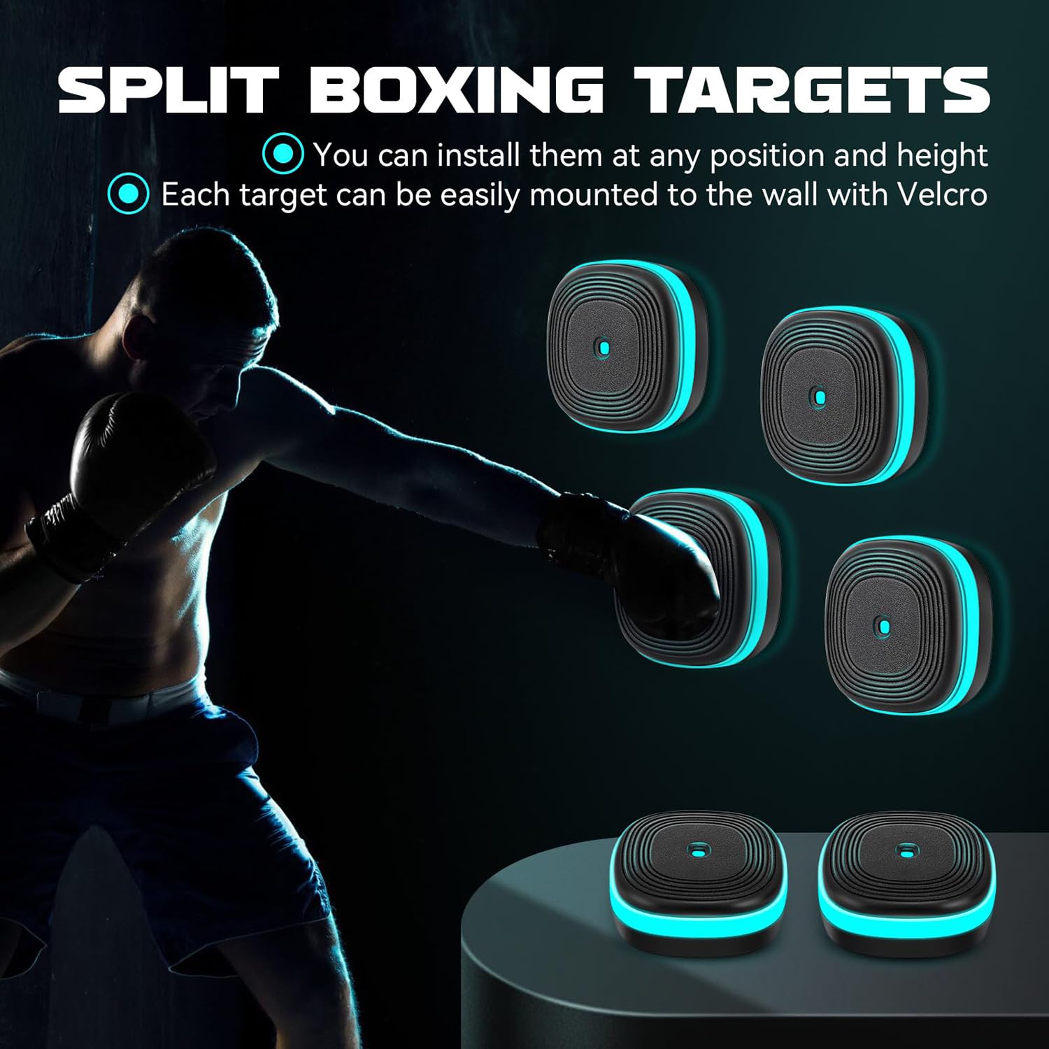 Macchina da boxe con musica e monitoraggio intelligente dei dati, montaggio a parete, 10 modalità regolabili e velocità, ideale per l'allenamento di adulti e bambini