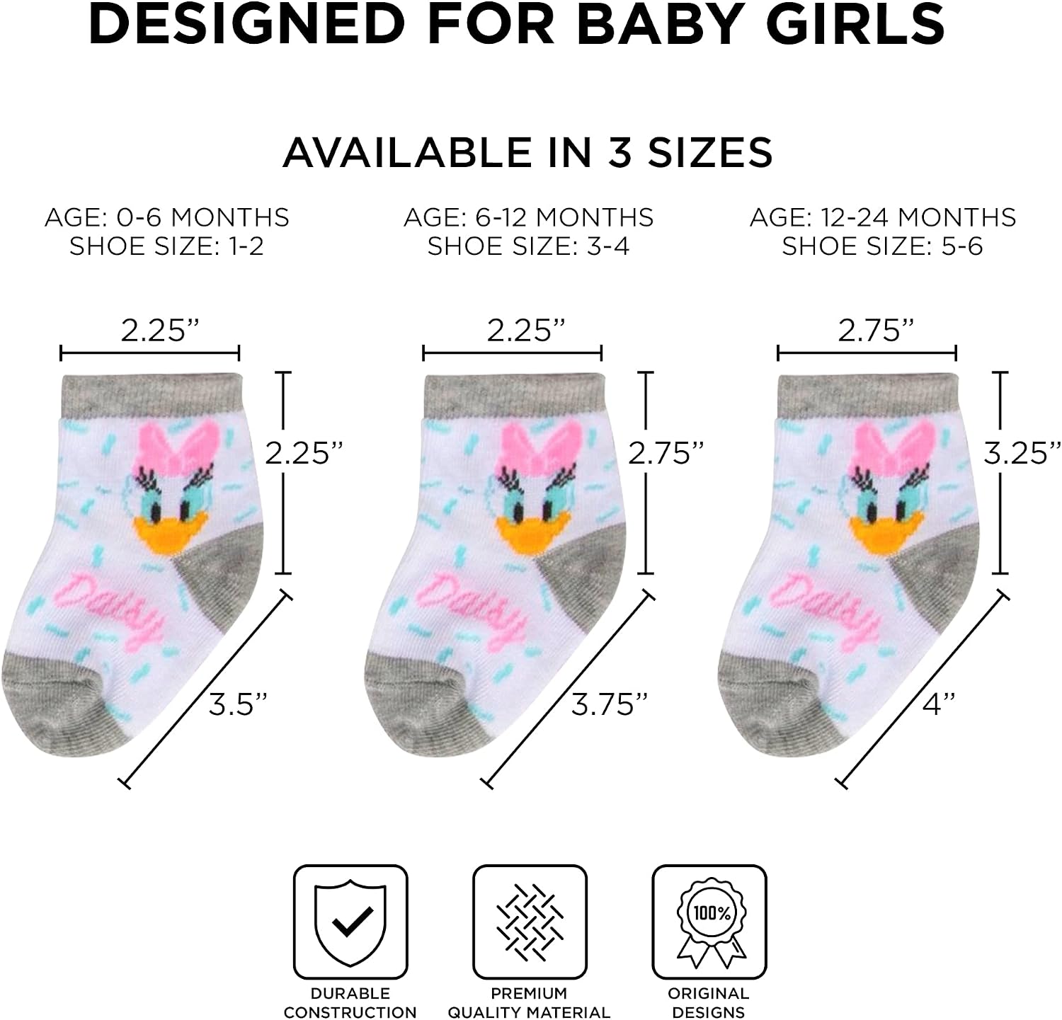 Disney baby-boys Baby Girls & Boys Minnie Mouse, Mickey Mouse, Baby Shark, Justice League 10-pack Infant Sock 0-24 Months