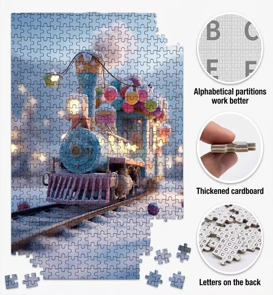 Balon Pociąg, Klasyczna Puzzle 4000 Sztuk Dla Dorosłych BLQSBGA7-392 | Wyzwanie Zagadki, Gry Logiczne Cała Rodzina, Stres, Wystrój Domu Miłośnicy Puzzle