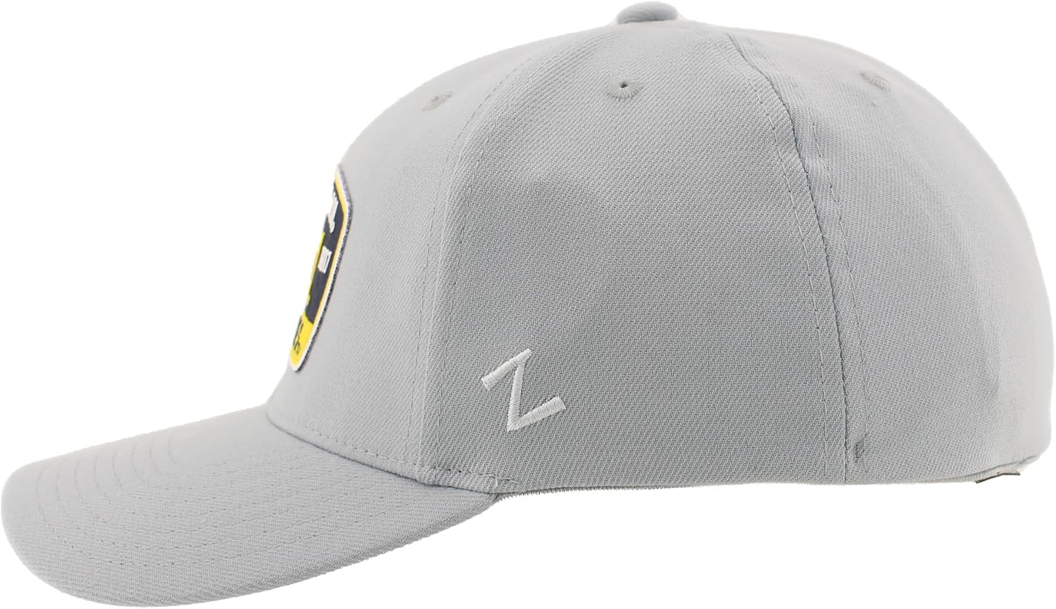 Michigan Wolverines NCAA Officially Licensed Fitted Hat ZH Patch Switchback Light Gray, Medium