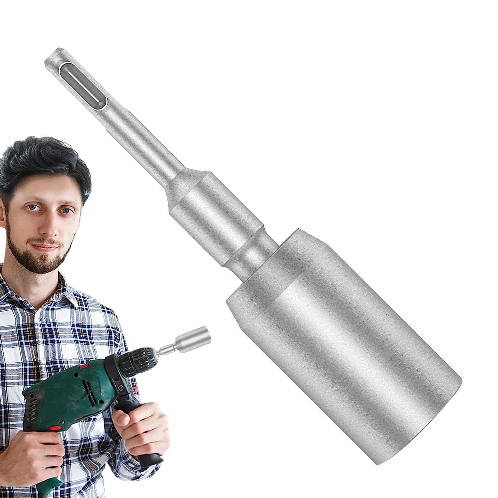 Ground Rod Driver Tool | Heavy-Duty Bit for Hammer Drill - Shockproof Drilling Accessory for Standard Steel T-Post, Ground Poles, and Rebar Piles Nupaque
