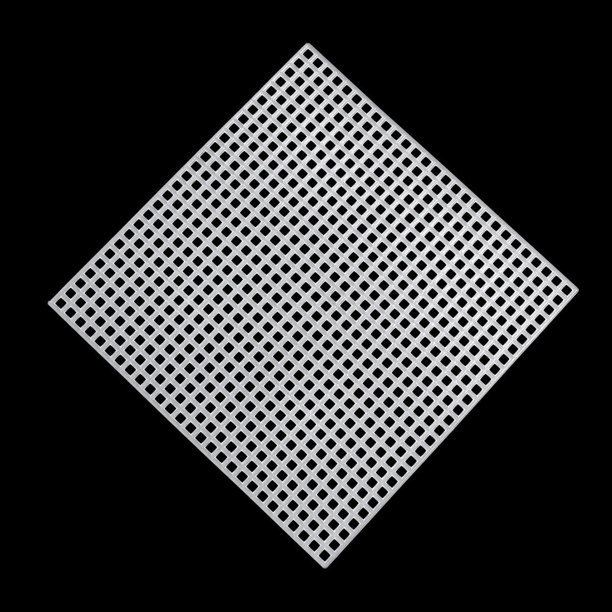 LALAFINA Kunststoff Mehrzweck Netzgewebe 30 Stück Weißes Quadratisches Bastelgitter 10X10cm für Kreuzstich und Nadelspitzenprojekte