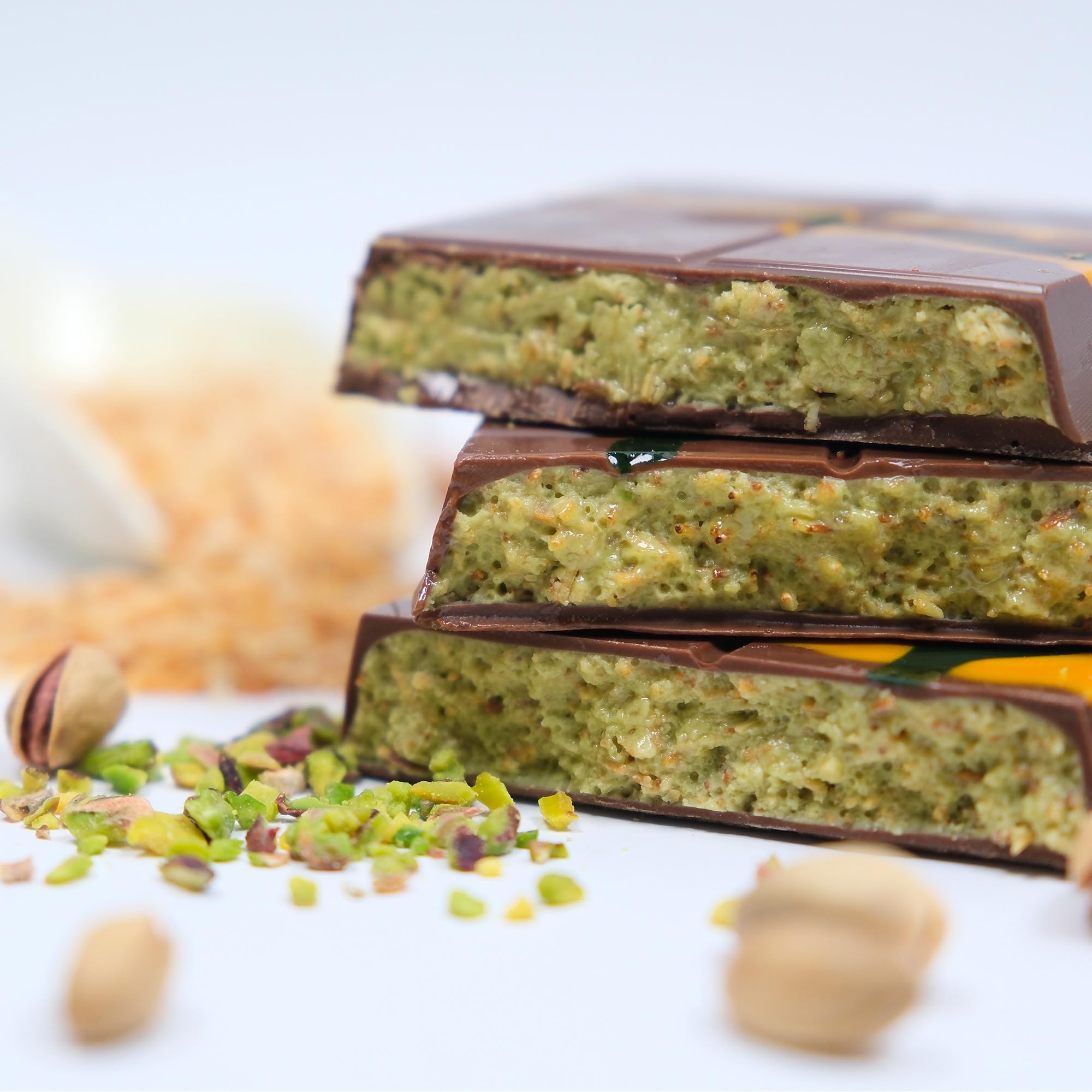 Dubai Chocolate pistacho 3 x 200 g – Chocolate Dubai con pistachos y kadayif, chocolate Dubai, chocolate Dubai, dulces, chocolate dubai, fuente de chocolate dulces originales