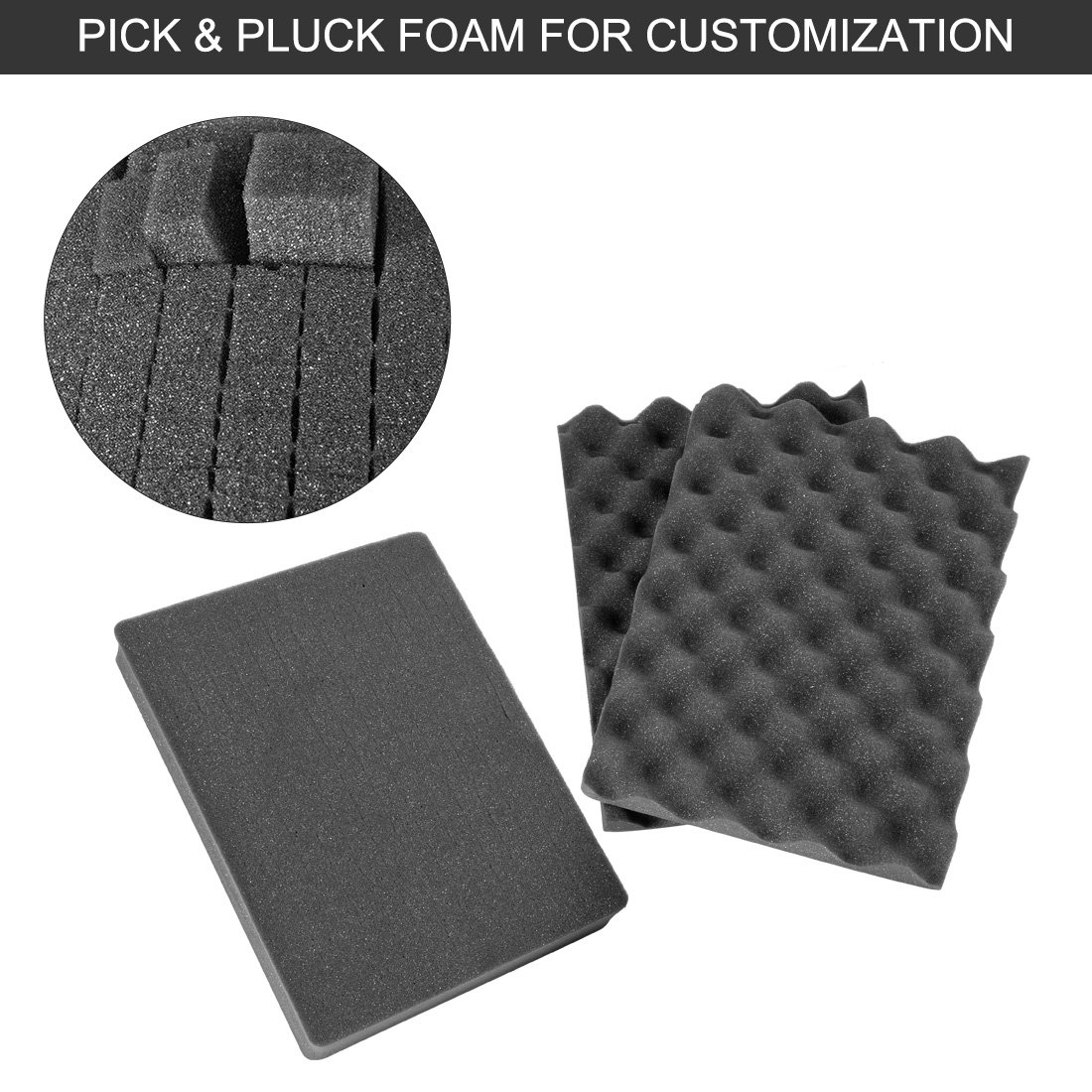 Aexit IP67 Wodoszczelny futerał ochronny na twardy sprzęt Pianka Pick N Pluck 11,8 'x 8,66' x 3,9 '(Étui de protection pour équipement dur, IP67, étanche, mousse anti-plis, 11,8' 'x 8,66' 'x 3.9' '