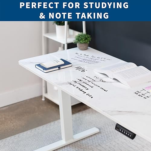 Vista 171 de VIVO DESK-TOP48-30W - Mantel universal de una pieza de 48 x 30 pulgadas para marcos de escritorio estándar y sentado a pie, altura ajustable