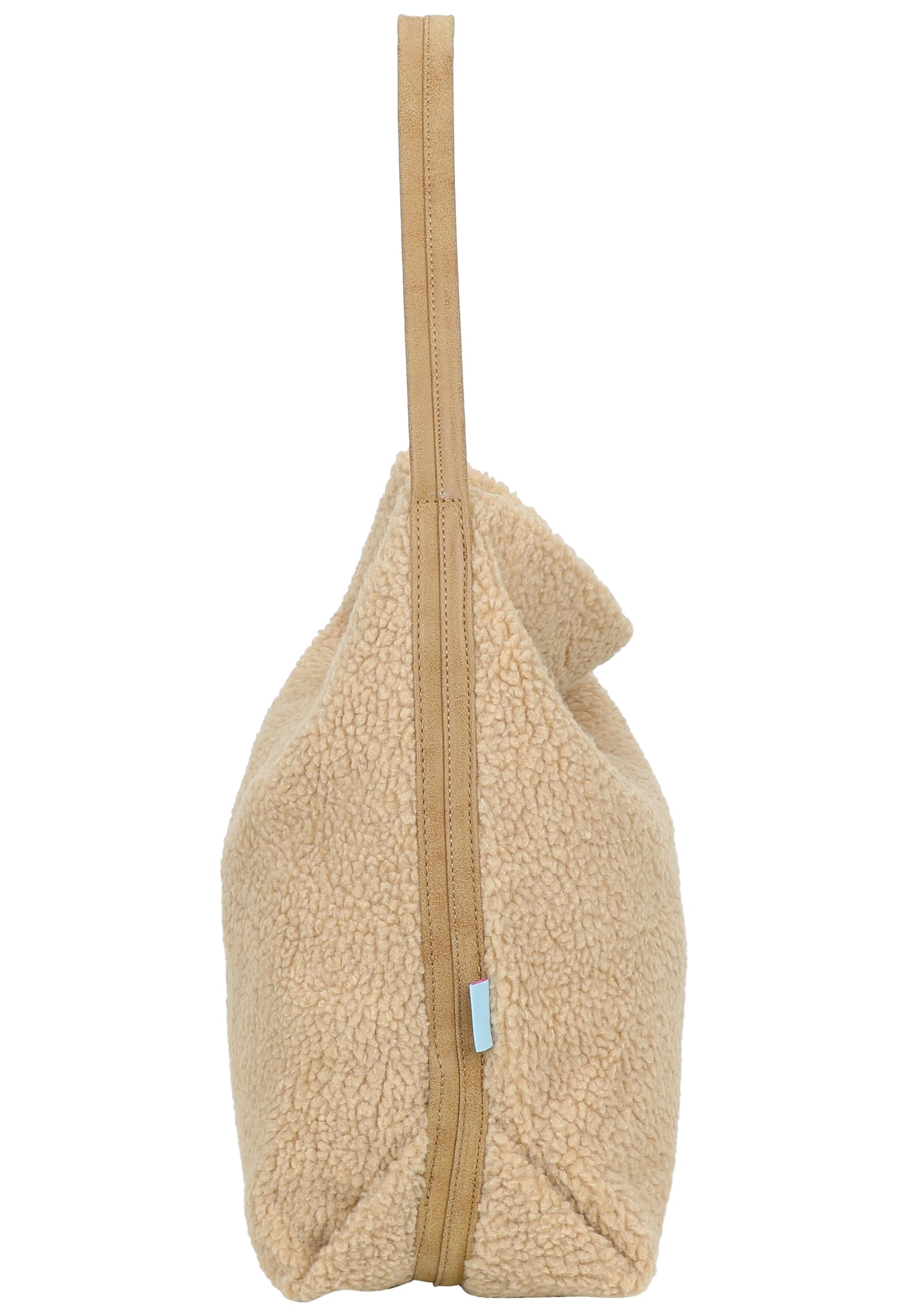 Fritzi Easy Hobo Limited Teddy Damen Schultertasche Hobo Freizeit Alltag Reißverschluss Polyester 30 x 14 x 37 cm, Beige
