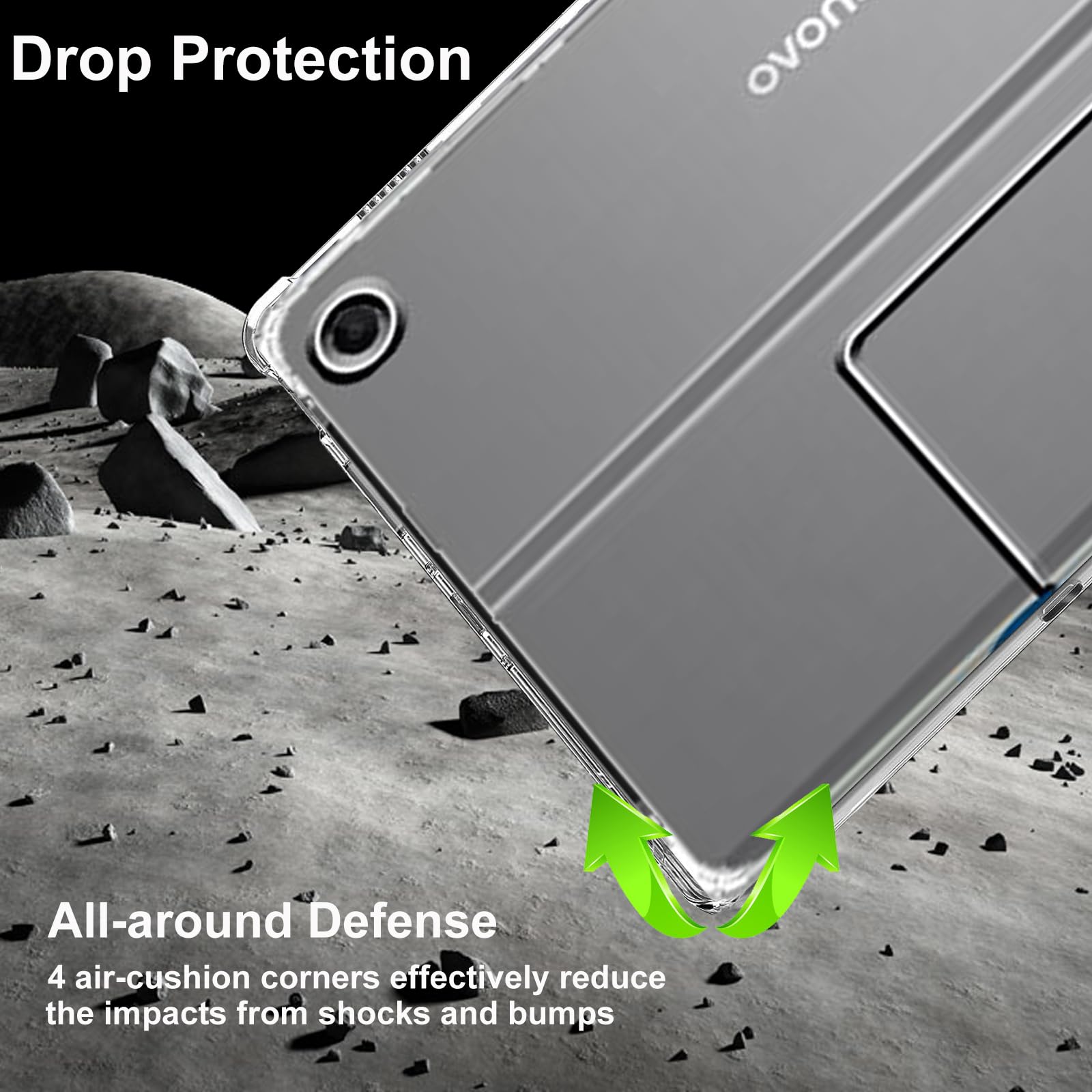 CONAPIKA Coque Pour Lenovo Tab Plus 11.5 Pouces, Soft TPU Silicone Etui Antichoc Avec Coins Renforcés, Ultra-Light Anti-Slip Bumper Housse Case Pour Lenovo Tab Plus, Transparent