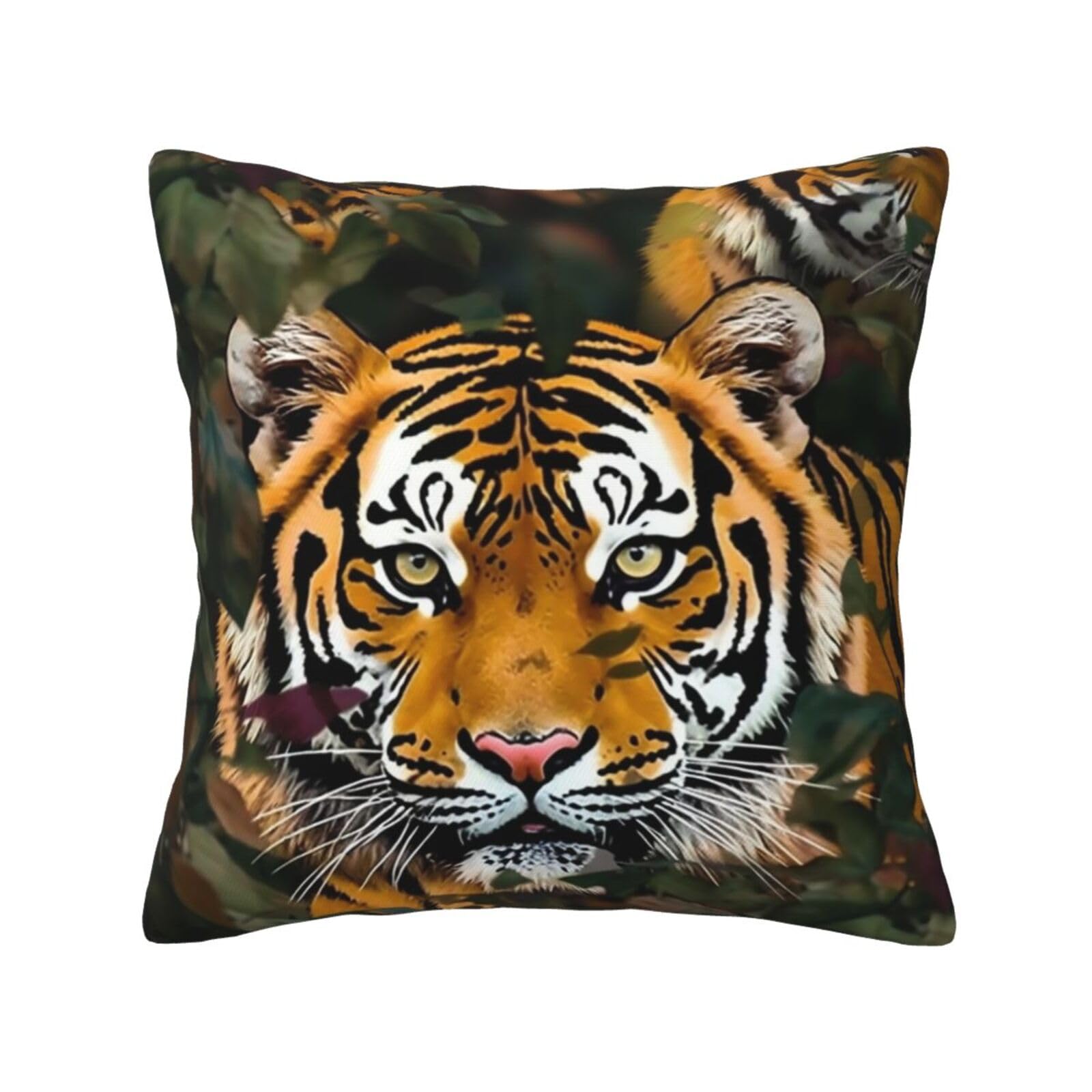 FodPand Camouflage Tiger Throw Pillow Covers 16"X16" Super Soft Cozy Pillows Case Morden Decorative Cushion Cover for Sofa Couch Bed Home Decor