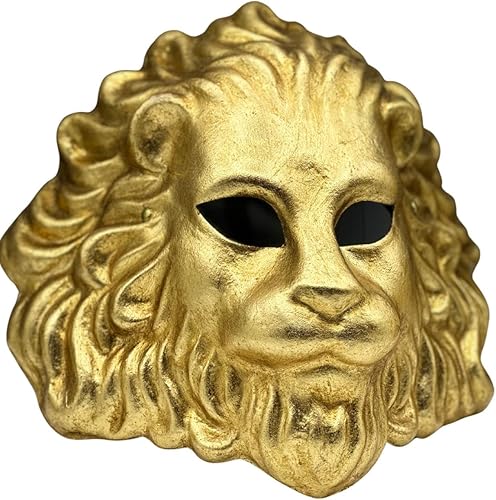 Máscara de león dorado. Máscara vanetiana usable también se puede utilizar como máscara de decoración. Máscara de oro de mascarada - máscara de